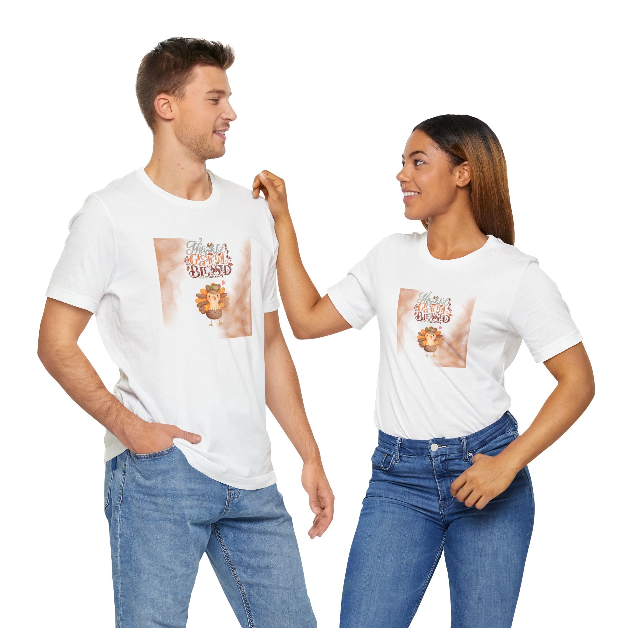 Thankful Grateful Blessed Unisex Jersey Short Sleeve Tee