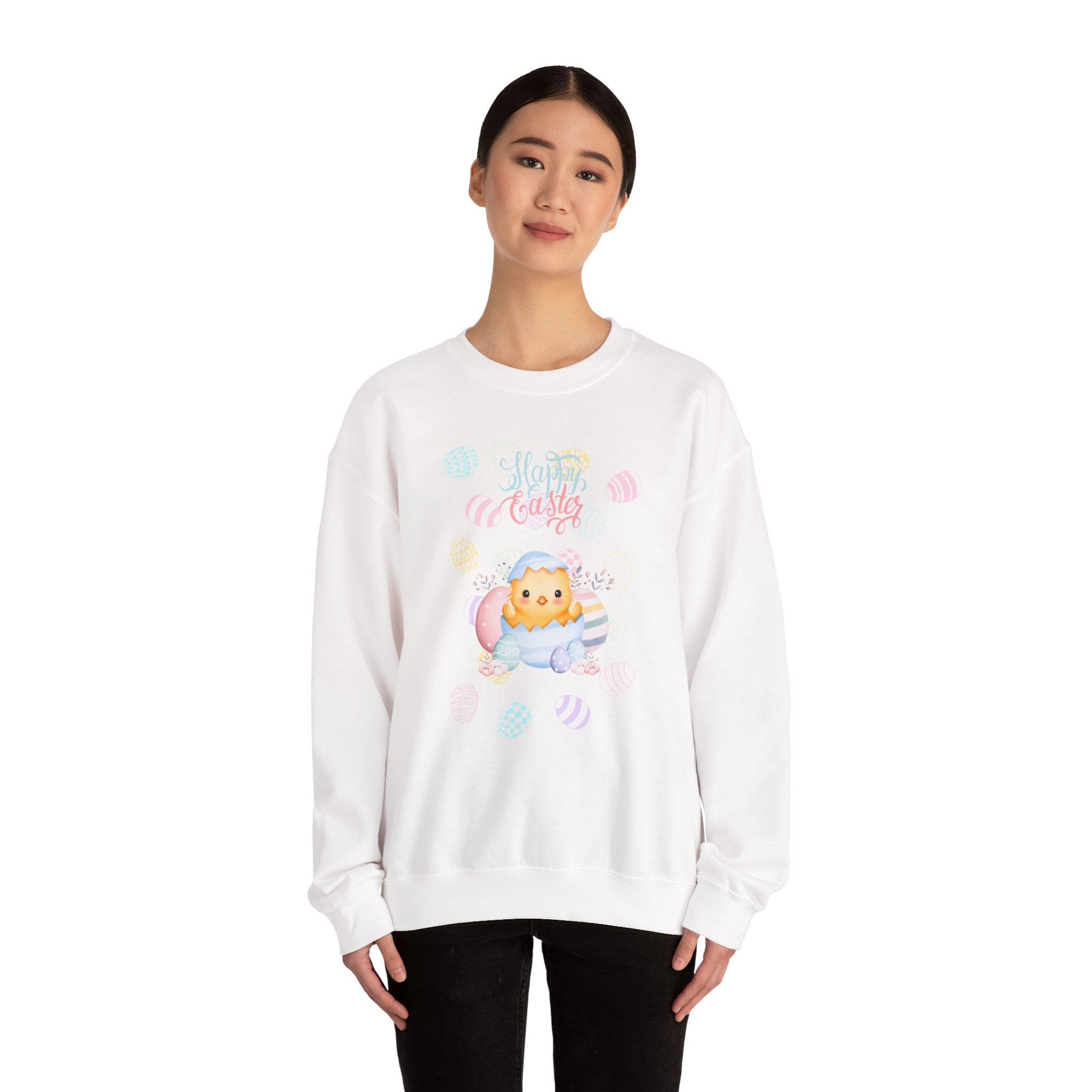Chick Happy Easter Crewneck Sweatshirt - Unisex Heavy Blend™