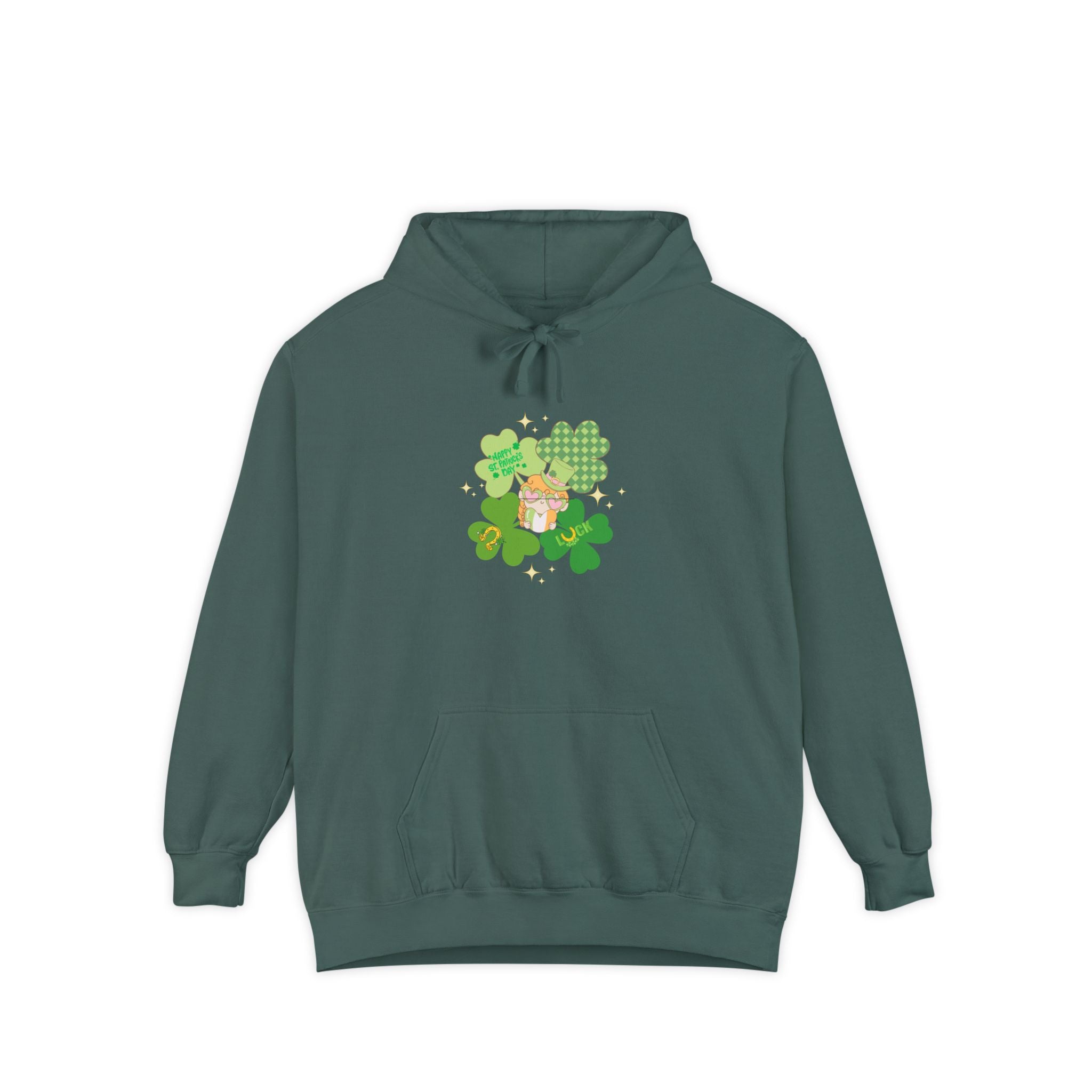 Retro St.Paddy's Day Unisex Garment-Dyed Hoodie