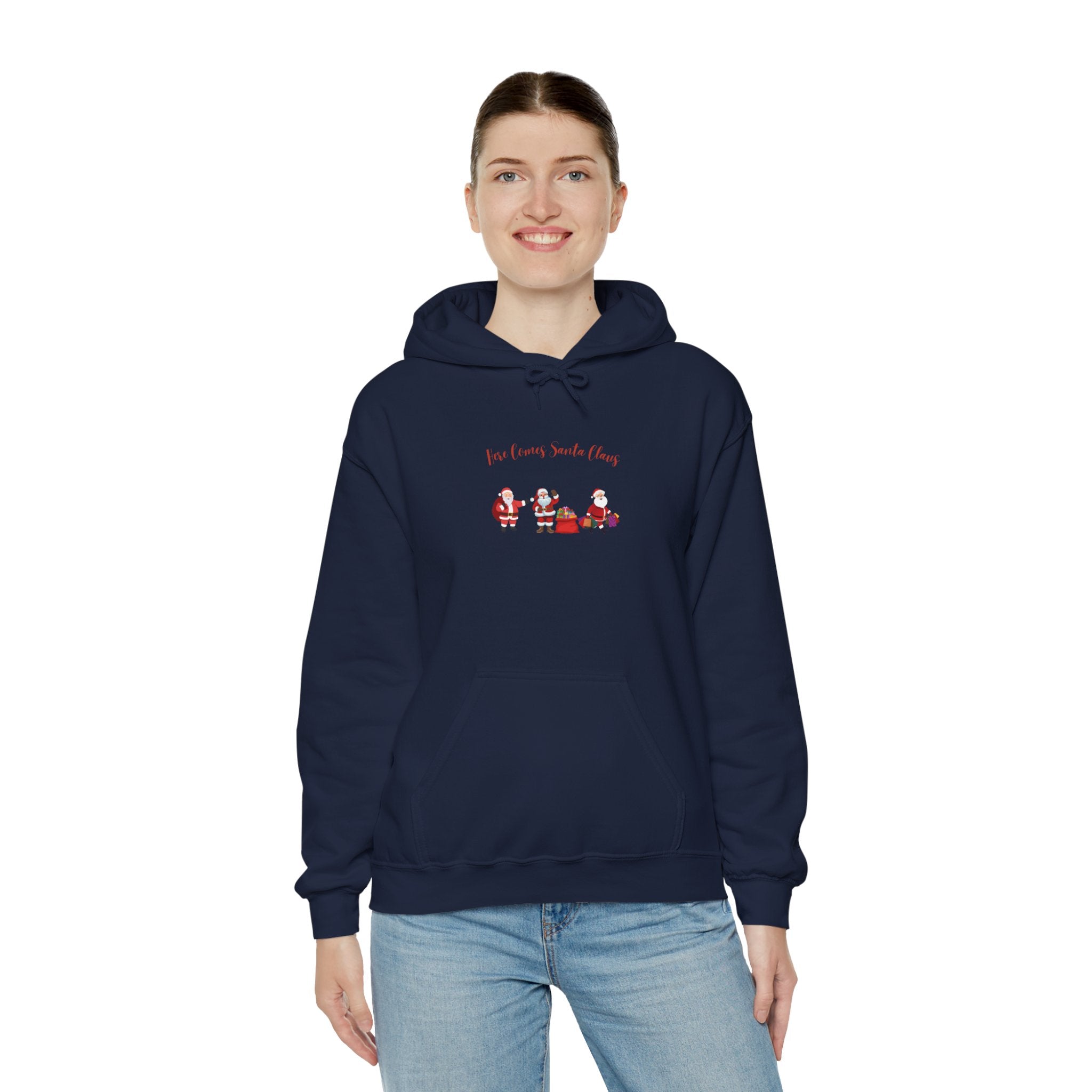 Here Comes Santa Claus Unisex Heavy Blend™ Hooded Sweatshirt