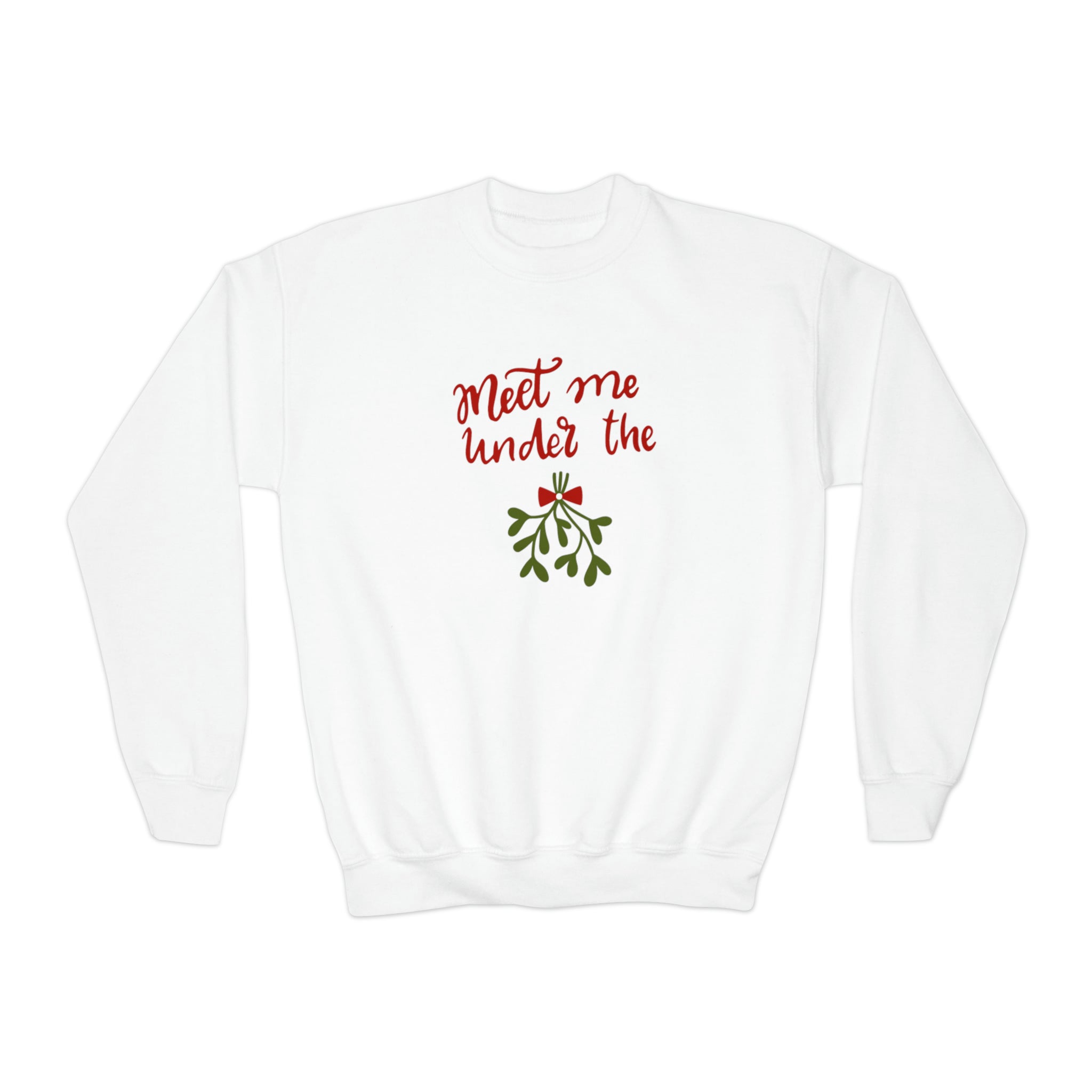 Meet Me Under The Mistletoe Youth Crewneck Sweatshirt