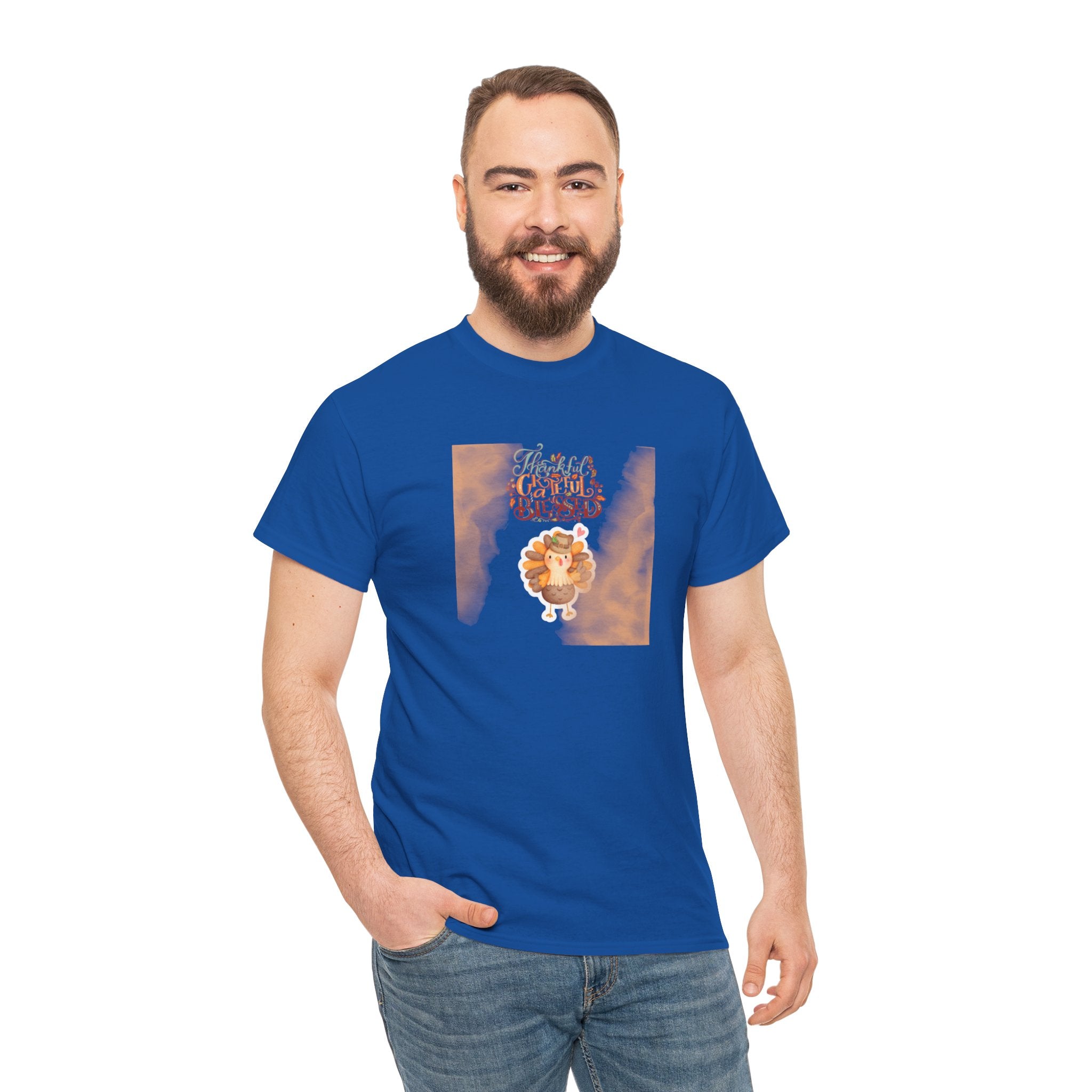 Thankful Grateful Blessed Unisex Heavy Cotton Tee