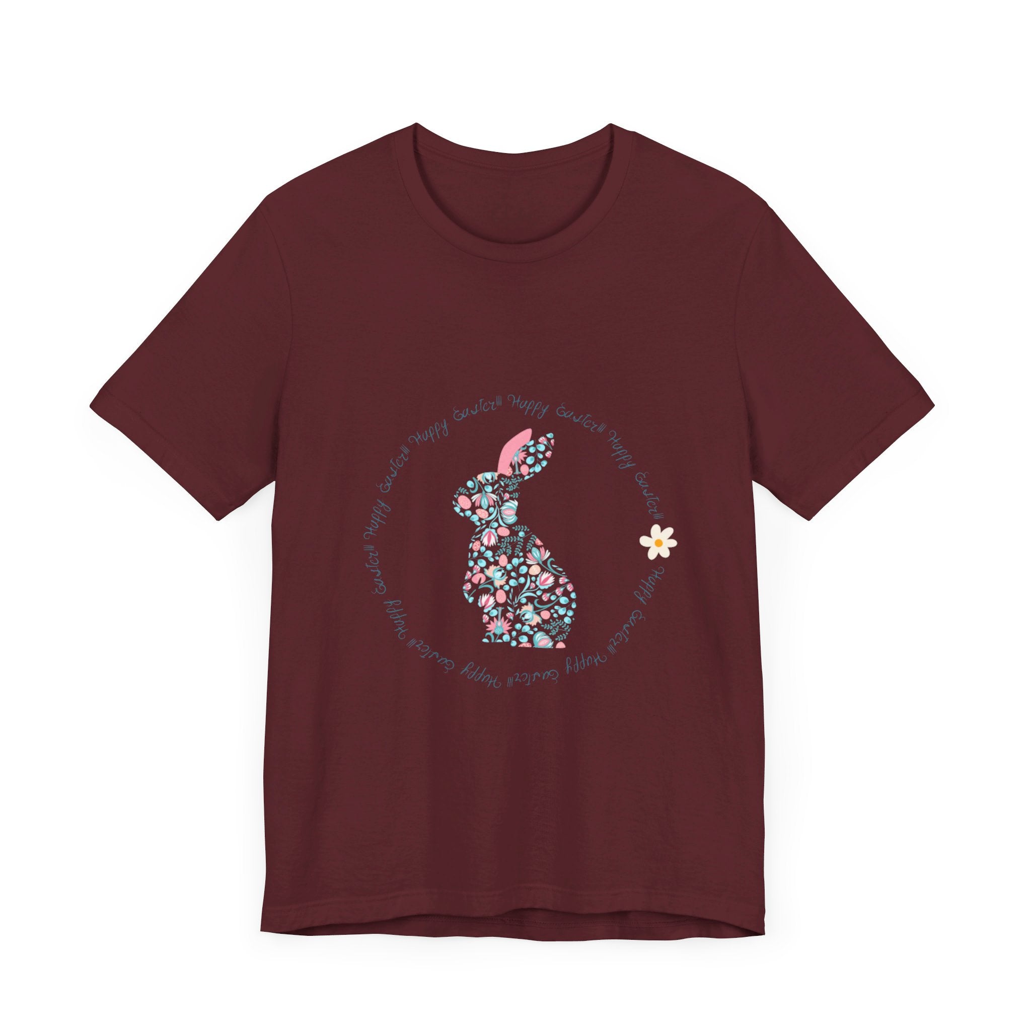 Happy Easter Rabbit Day Unisex Jersey Short Sleeve Tee