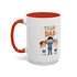 Team Dad Accent Coffee Mug