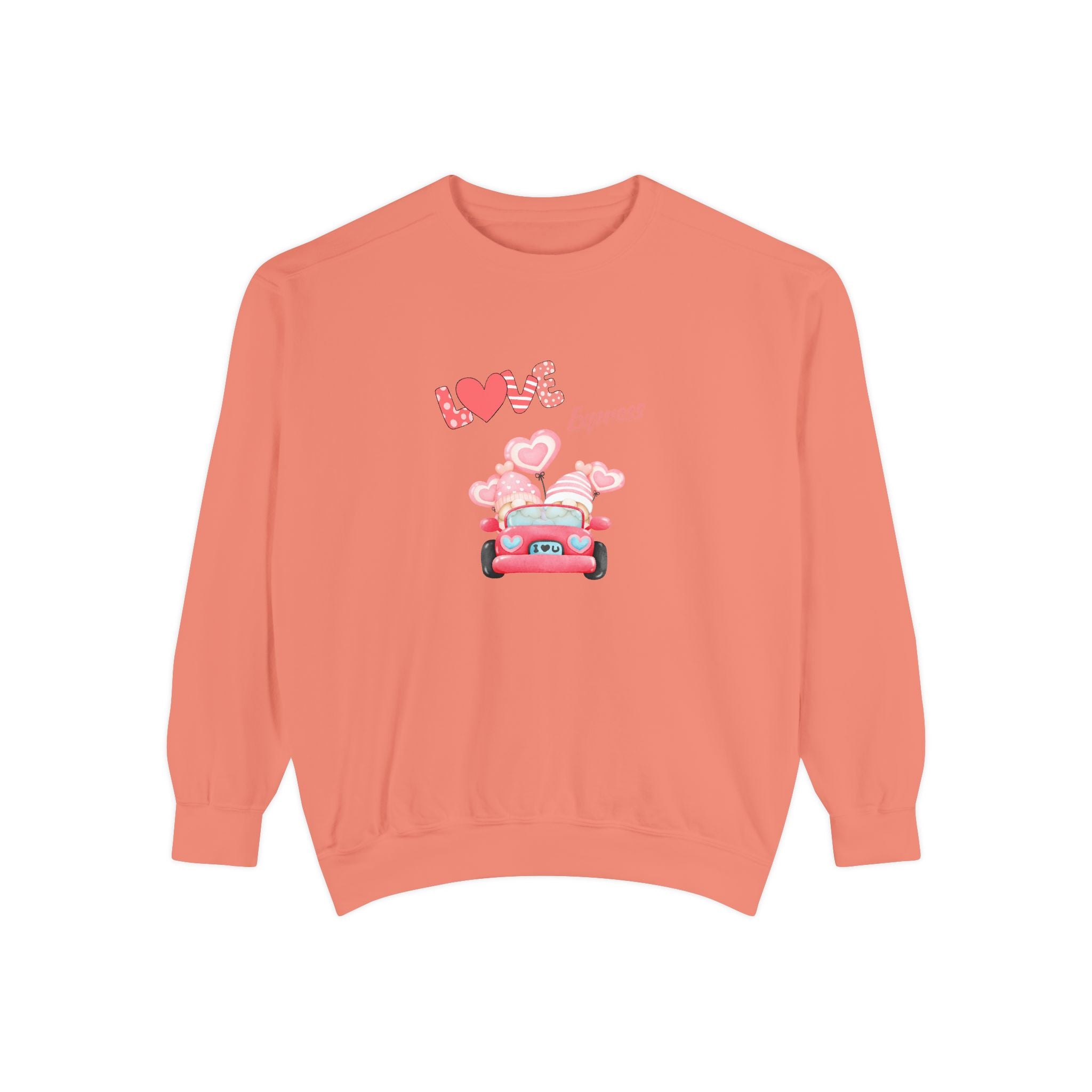 Love Express Unisex Garment-Dyed Sweatshirt
