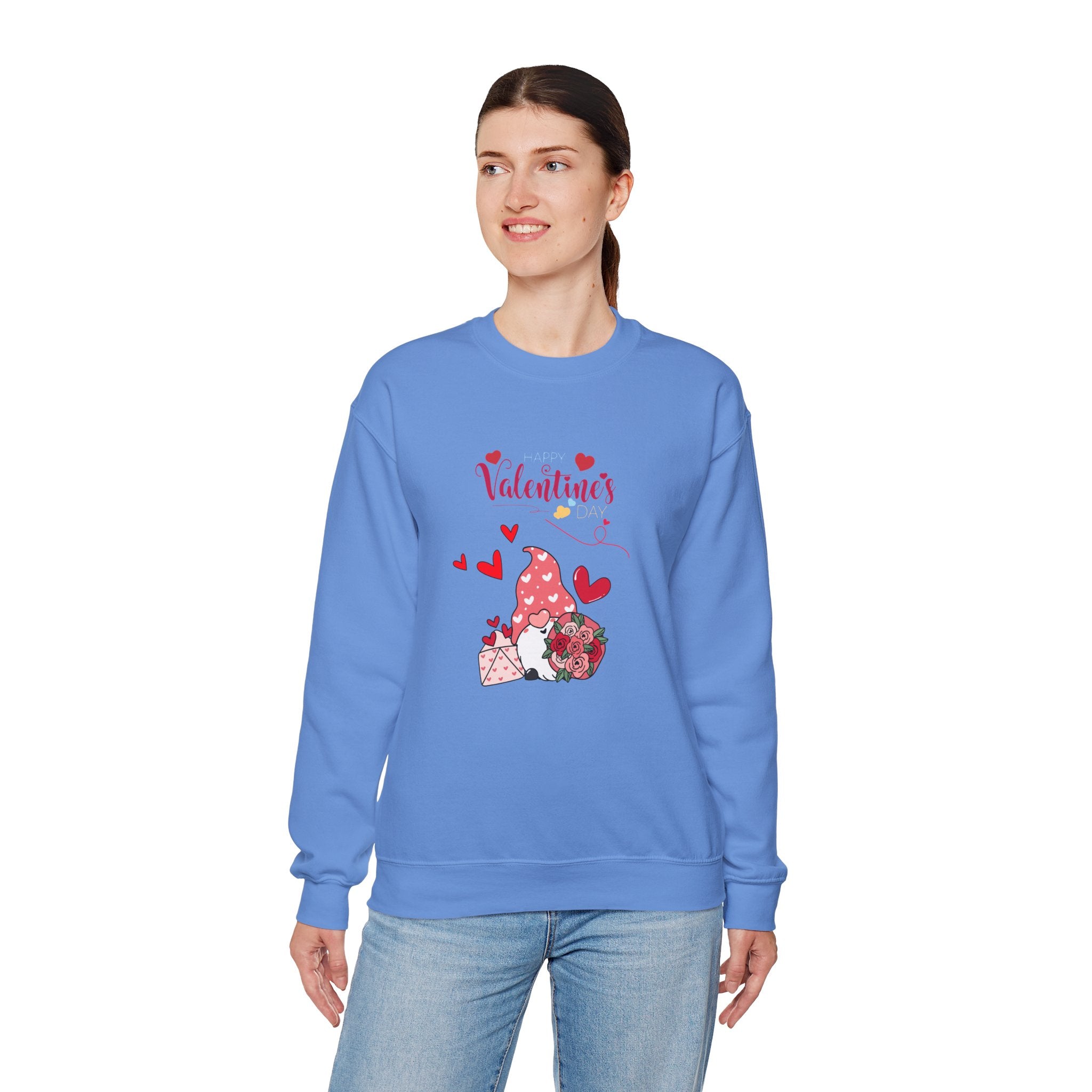 Gnome Valentine's Day Unisex Heavy Blend™ Crewneck Sweatshirt