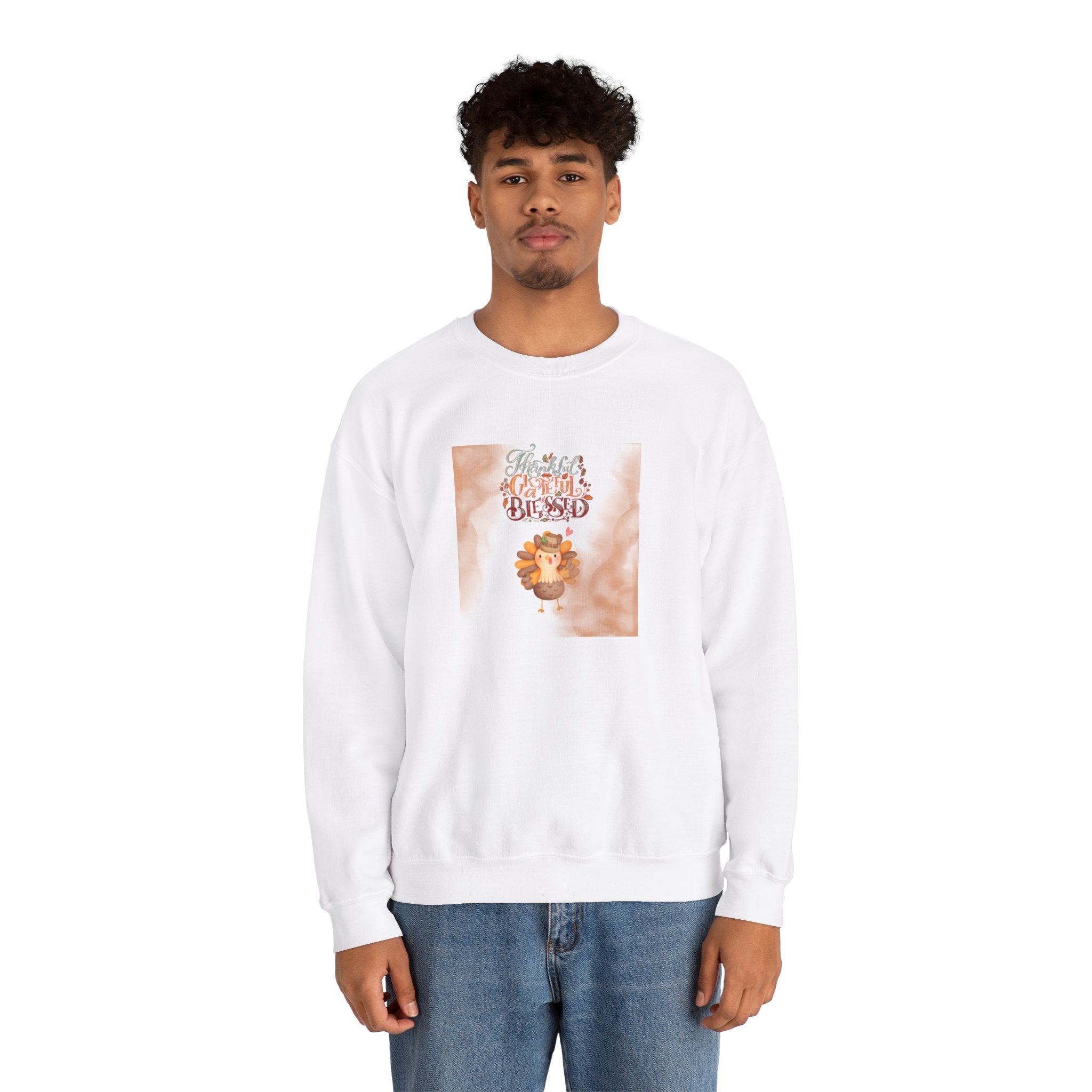 Thankful Grateful Blessed Unisex Heavy Blend™ Crewneck Sweatshirt