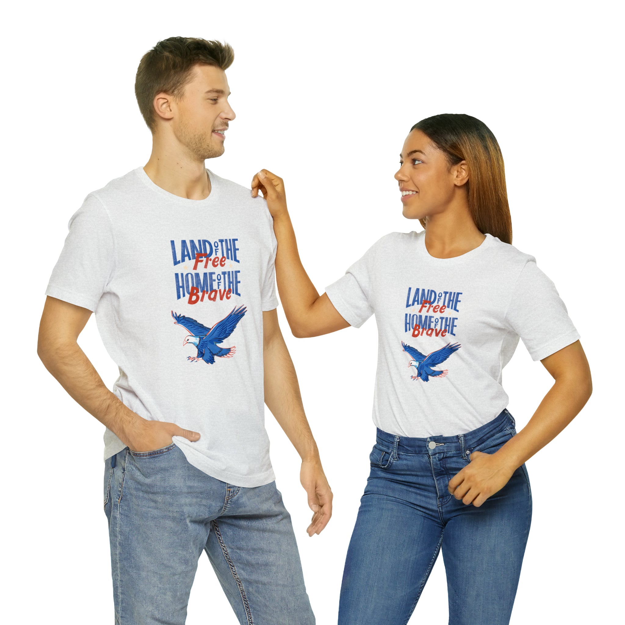 Land Of The Free Home Of The Brave Unisex Jersey Short Sleeve Tee