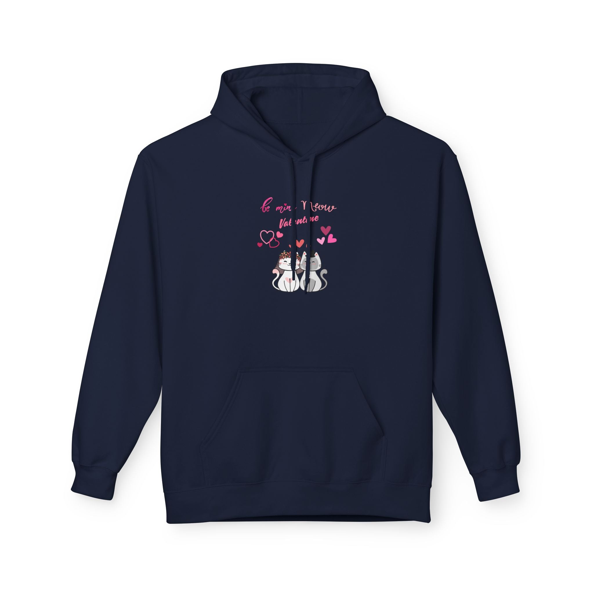 Meow Valentine's Day Unisex Midweight Softstyle Fleece Hoodie