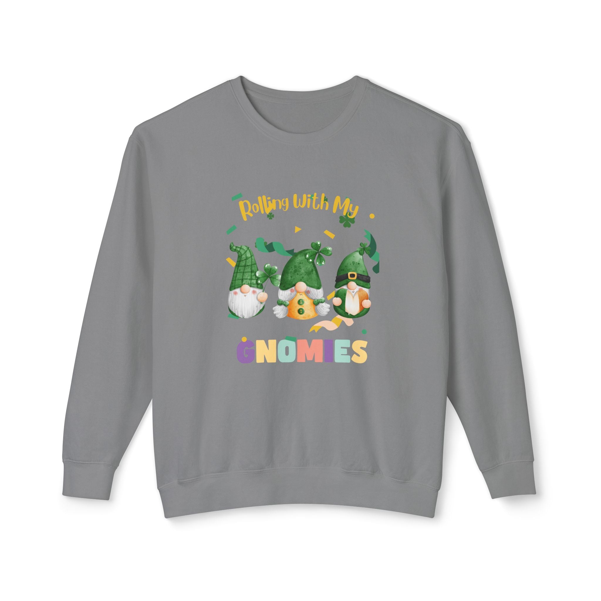 Rolling With My Gnomies Unisex Lightweight Crewneck Sweatshirt