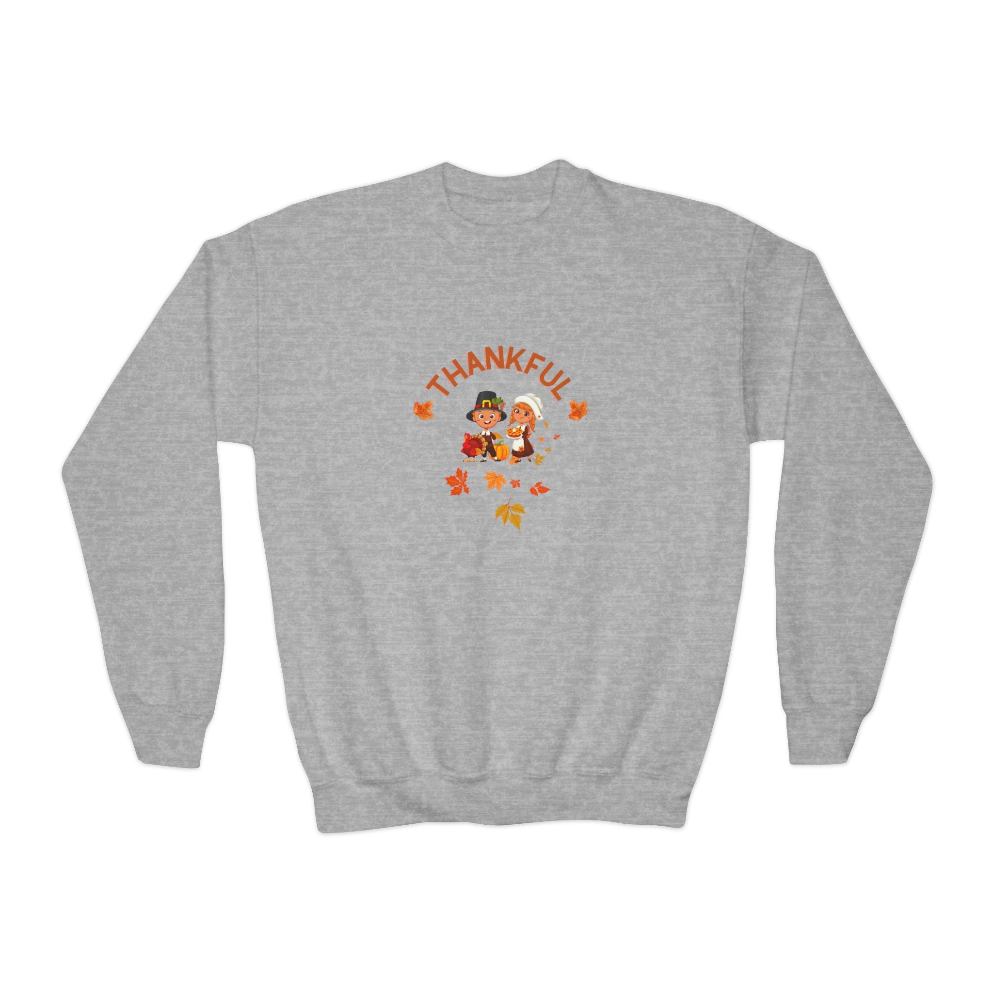 Pilgrims Turkey Day Youth Crewneck Sweatshirt
