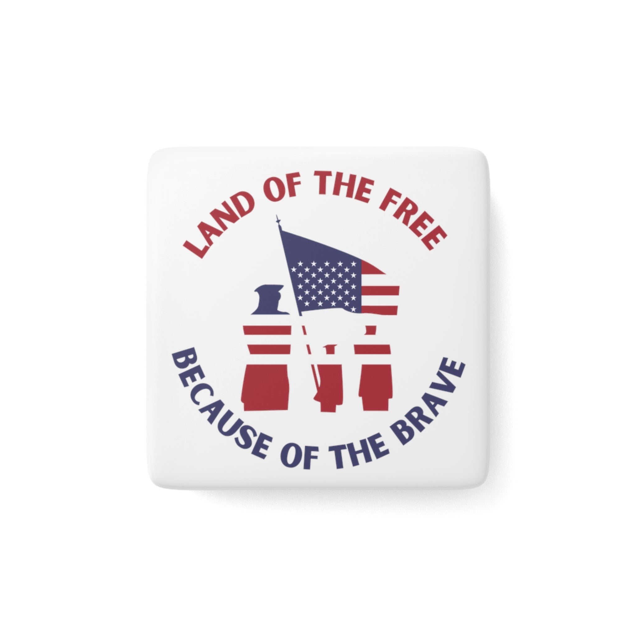 Memorial Day Freedom Is Not Free Porcelain Magnet, Square