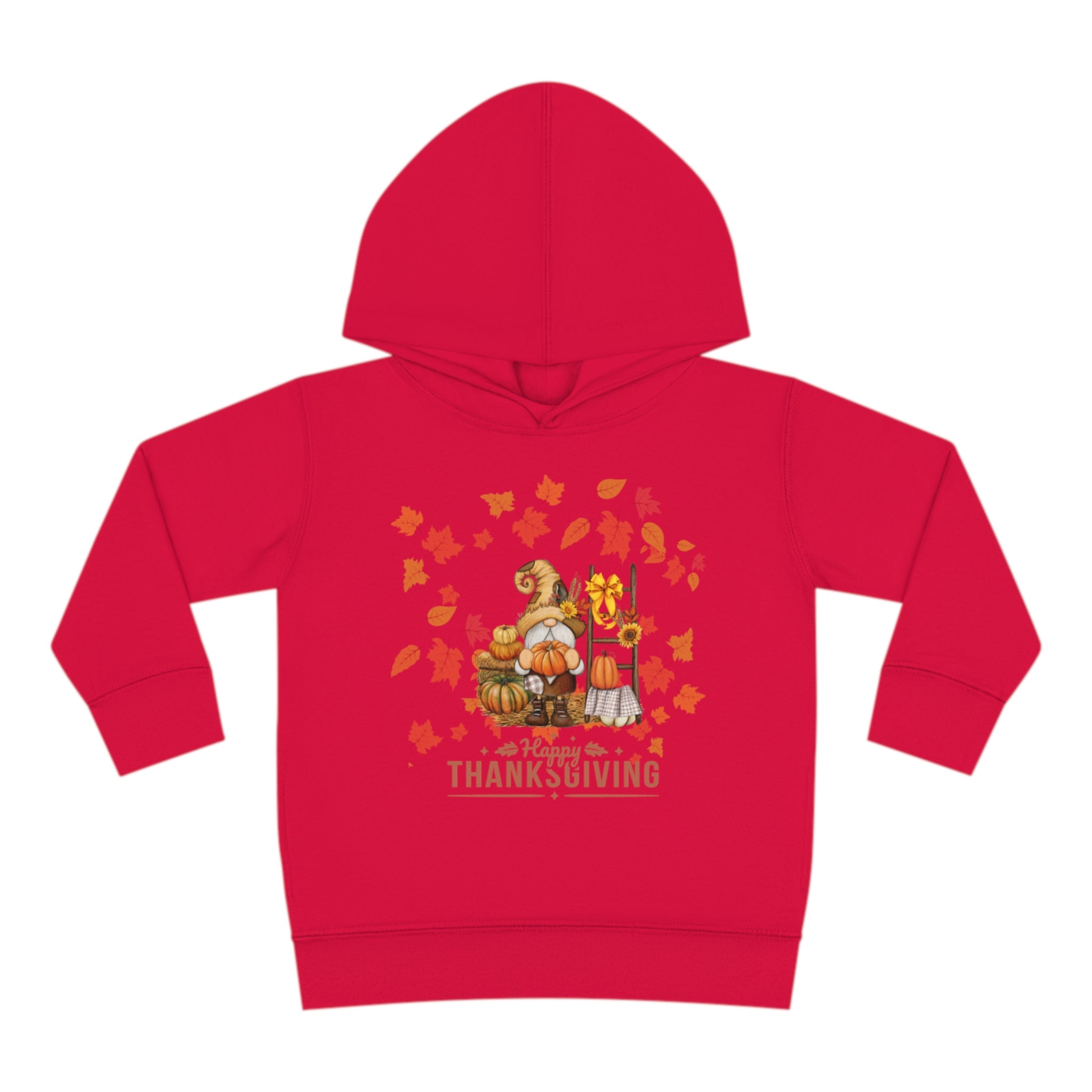 Gnome Happy Thanksgiving Toddler Pullover Fleece Hoodie