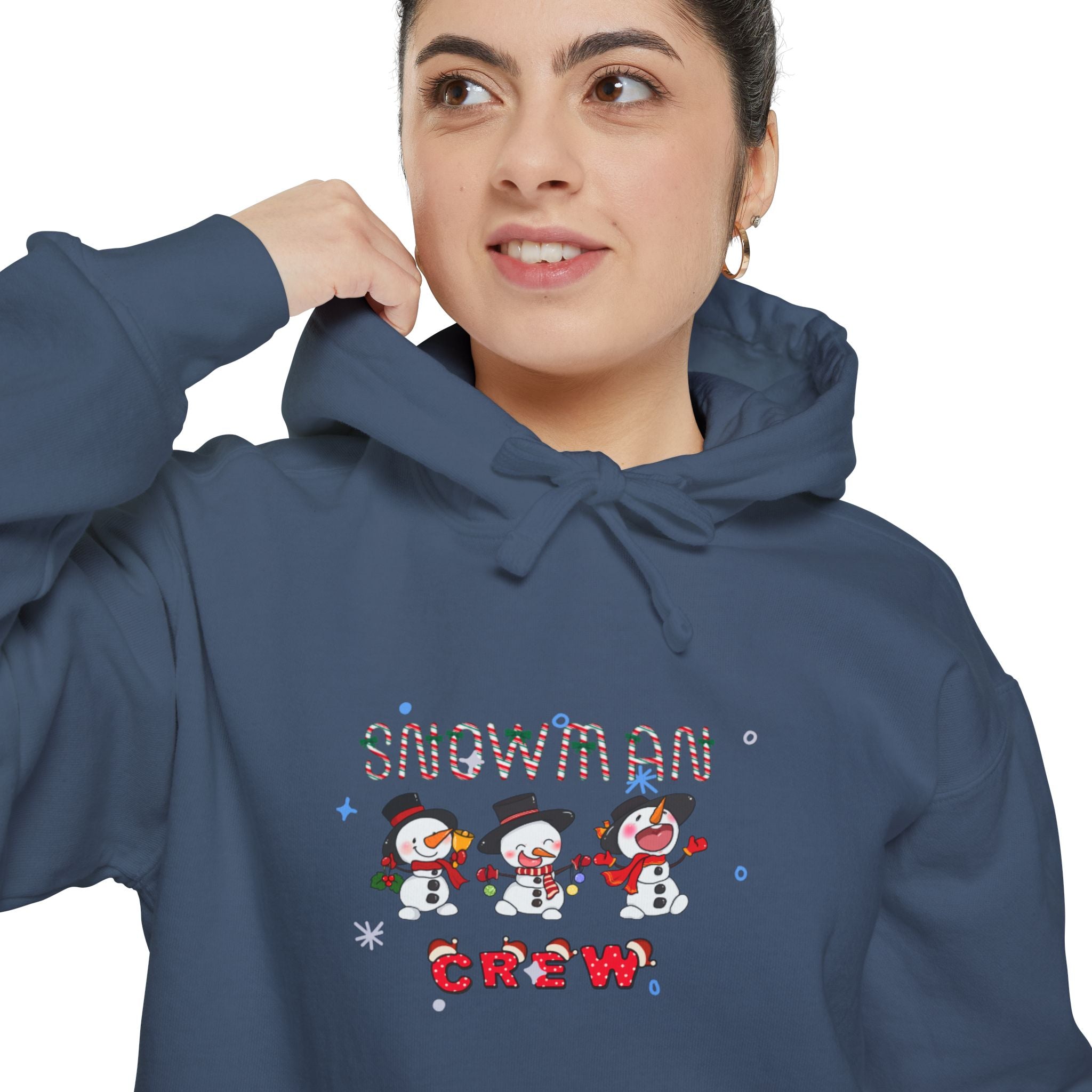 Snowman Crew Unisex Garment-Dyed Hoodie