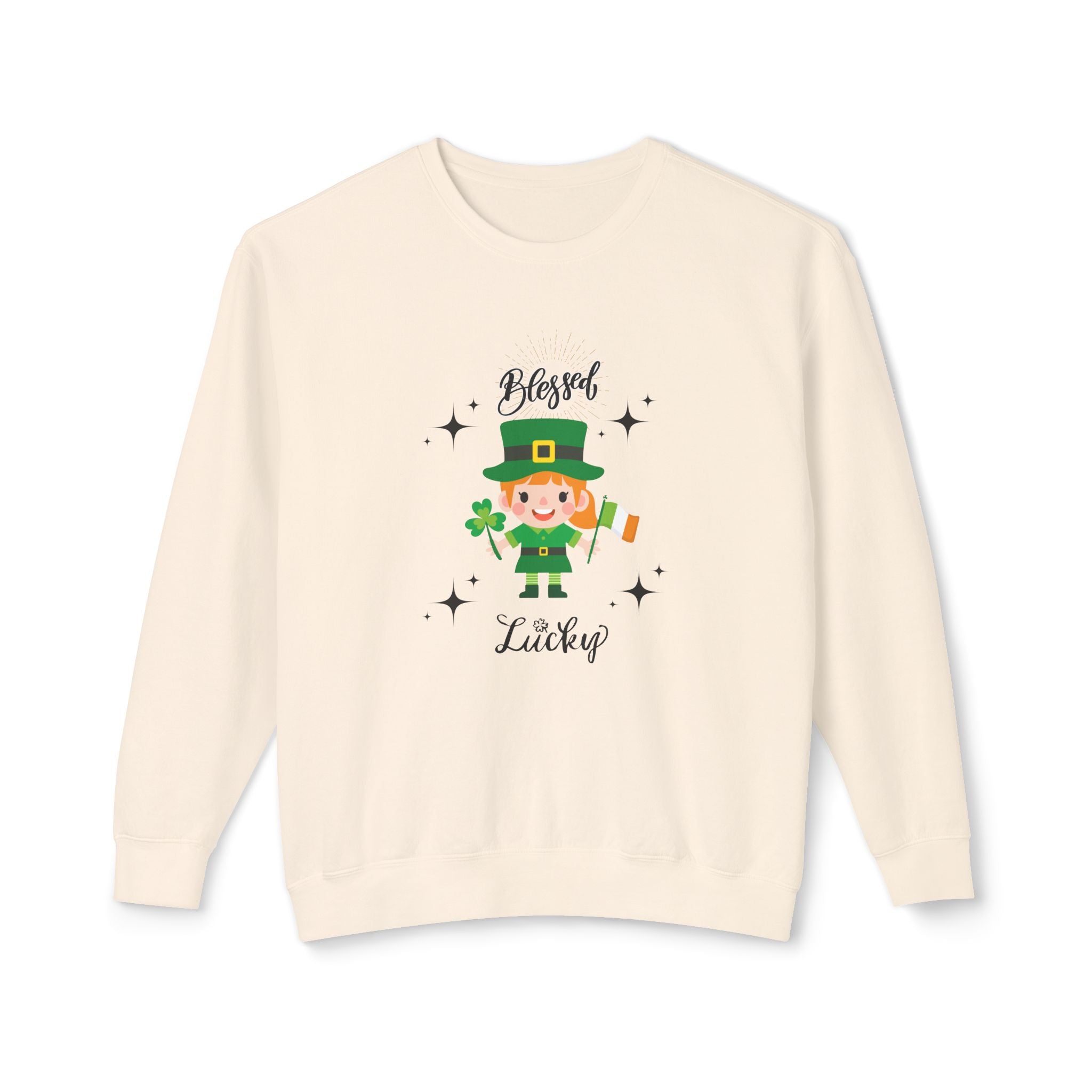 Blessed & Lucky Unisex Lightweight Crewneck Sweatshirt