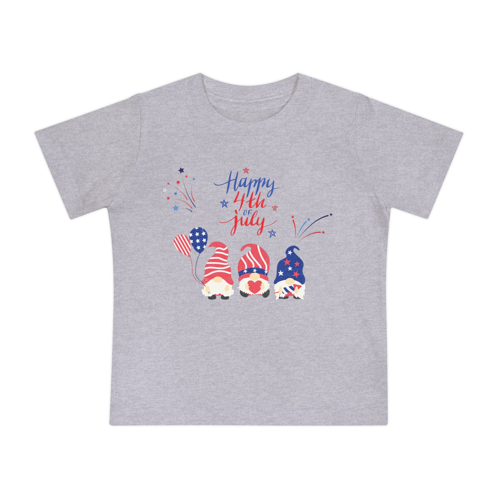 Happy 4th Of July Gnome Baby Short Sleeve T-Shirt