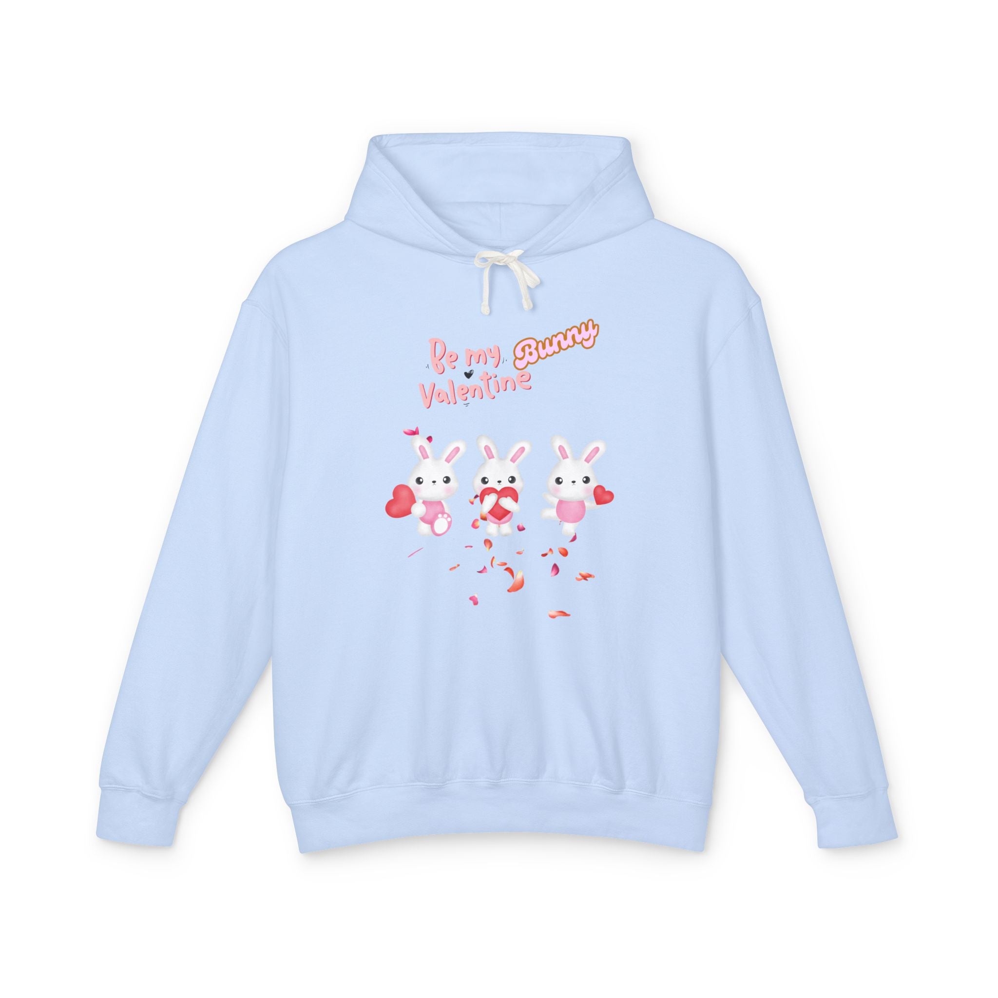 My Bunny Valentine Unisex Lightweight Hooded Sweatshirt