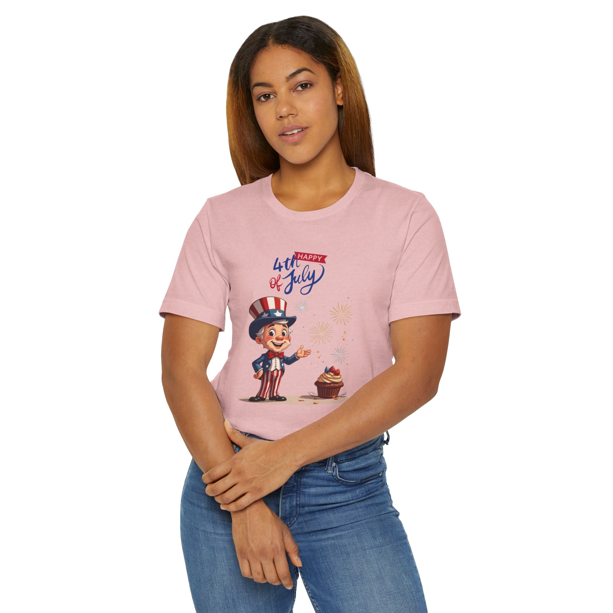 Uncle Sam Happy 4th of July Unisex Jersey T-Shirt