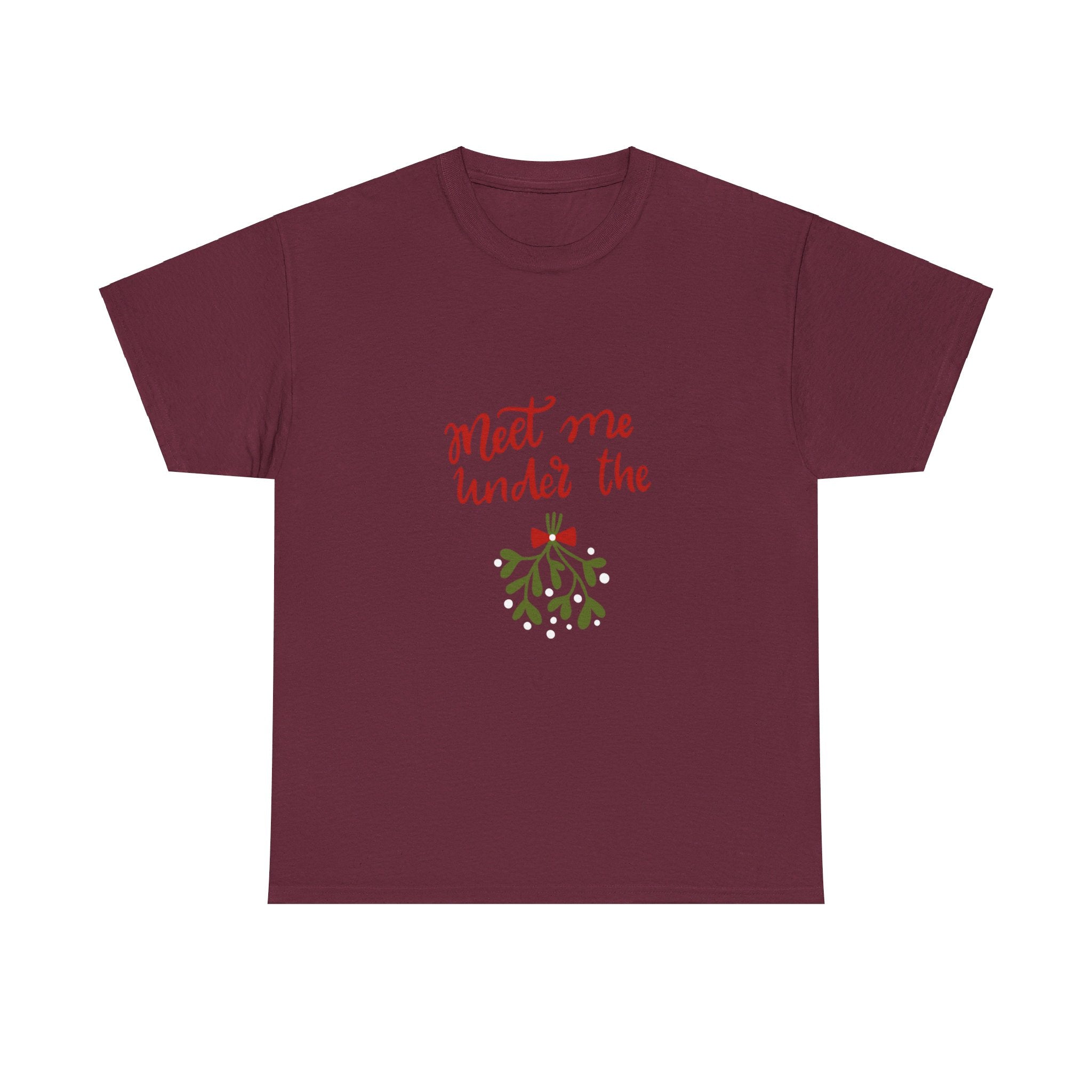 Meet Me Under The Mistletoe Unisex Heavy Cotton Tee
