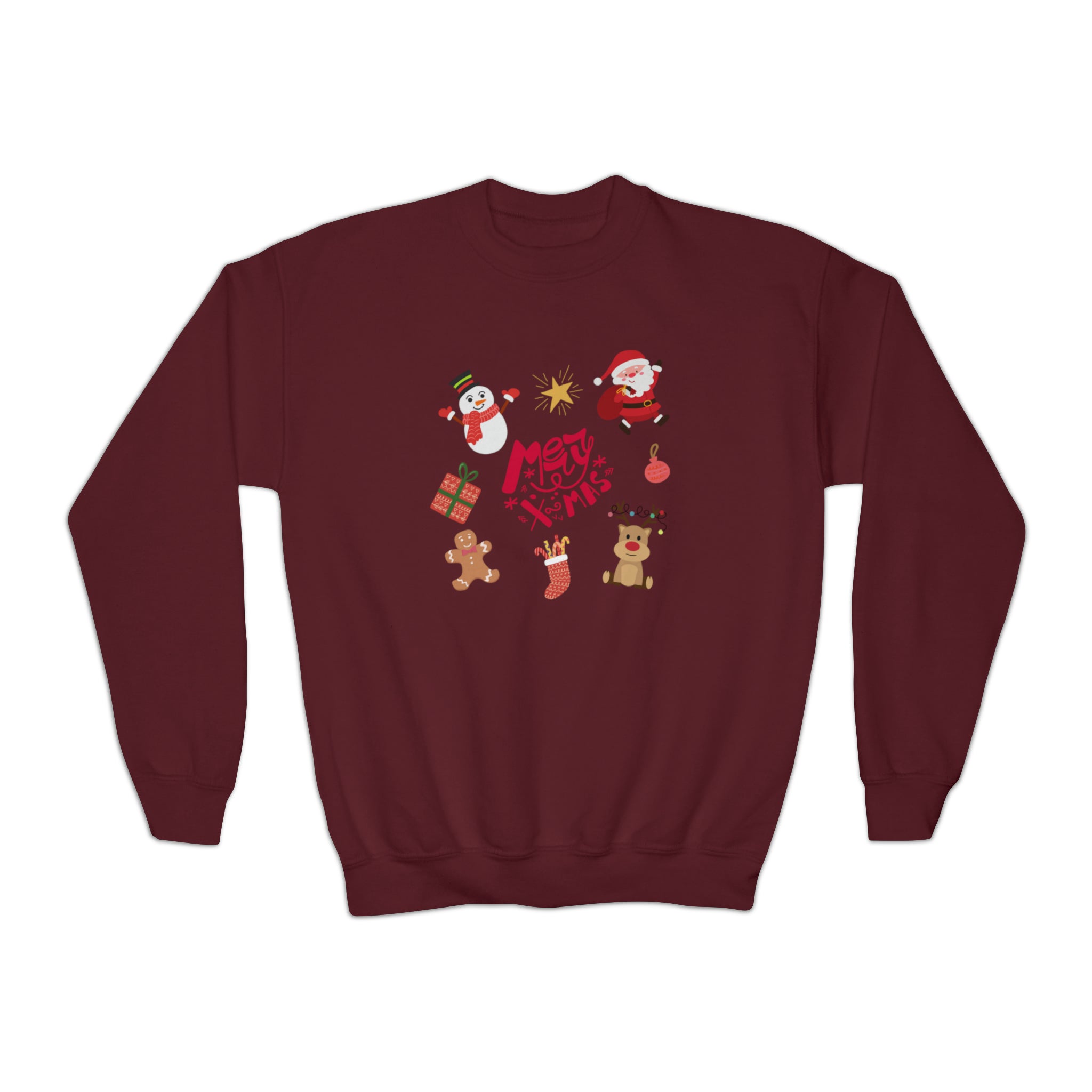Merry Christmas Crew Youth Crewneck Sweatshirt