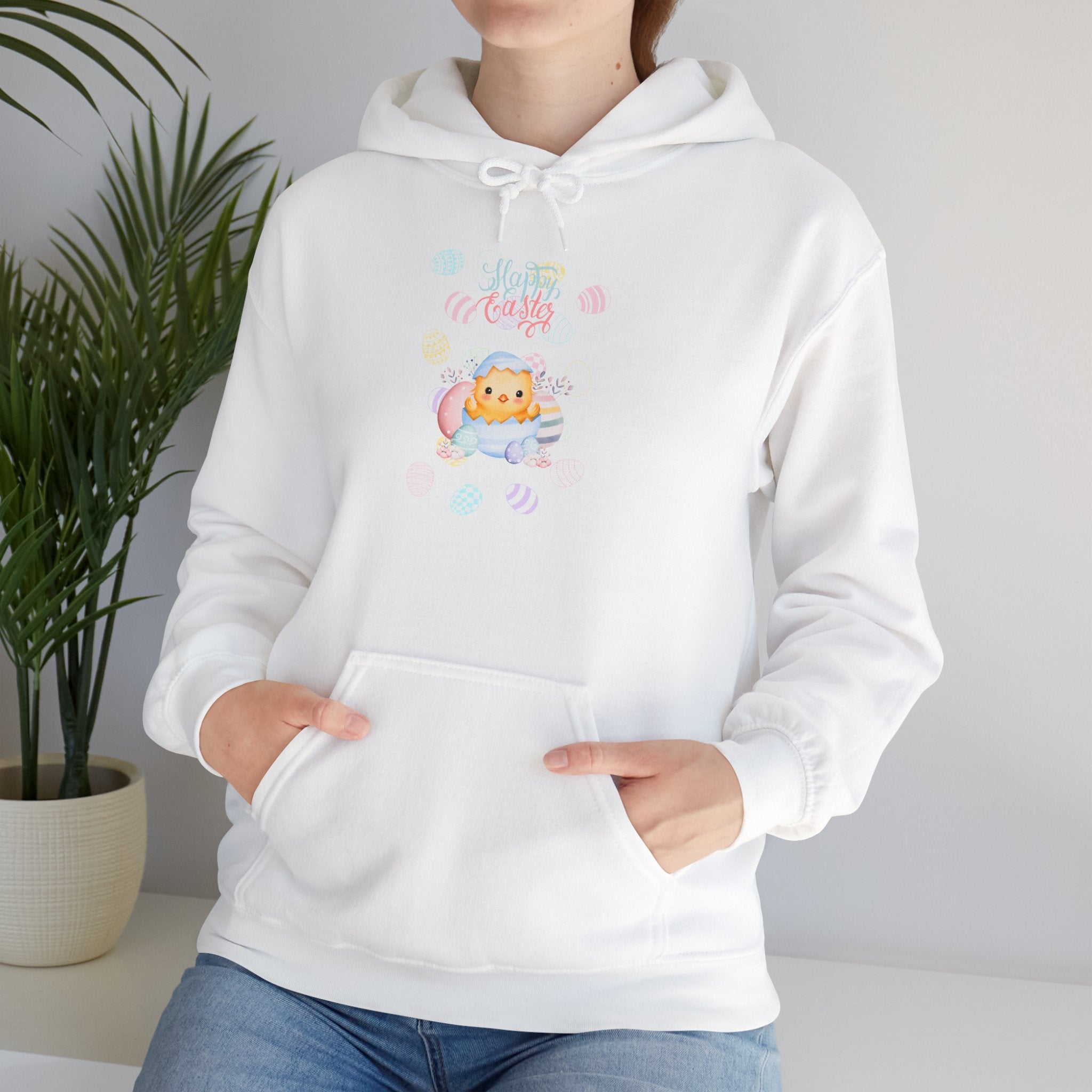 Chick Happy Easter Hooded Sweatshirt
