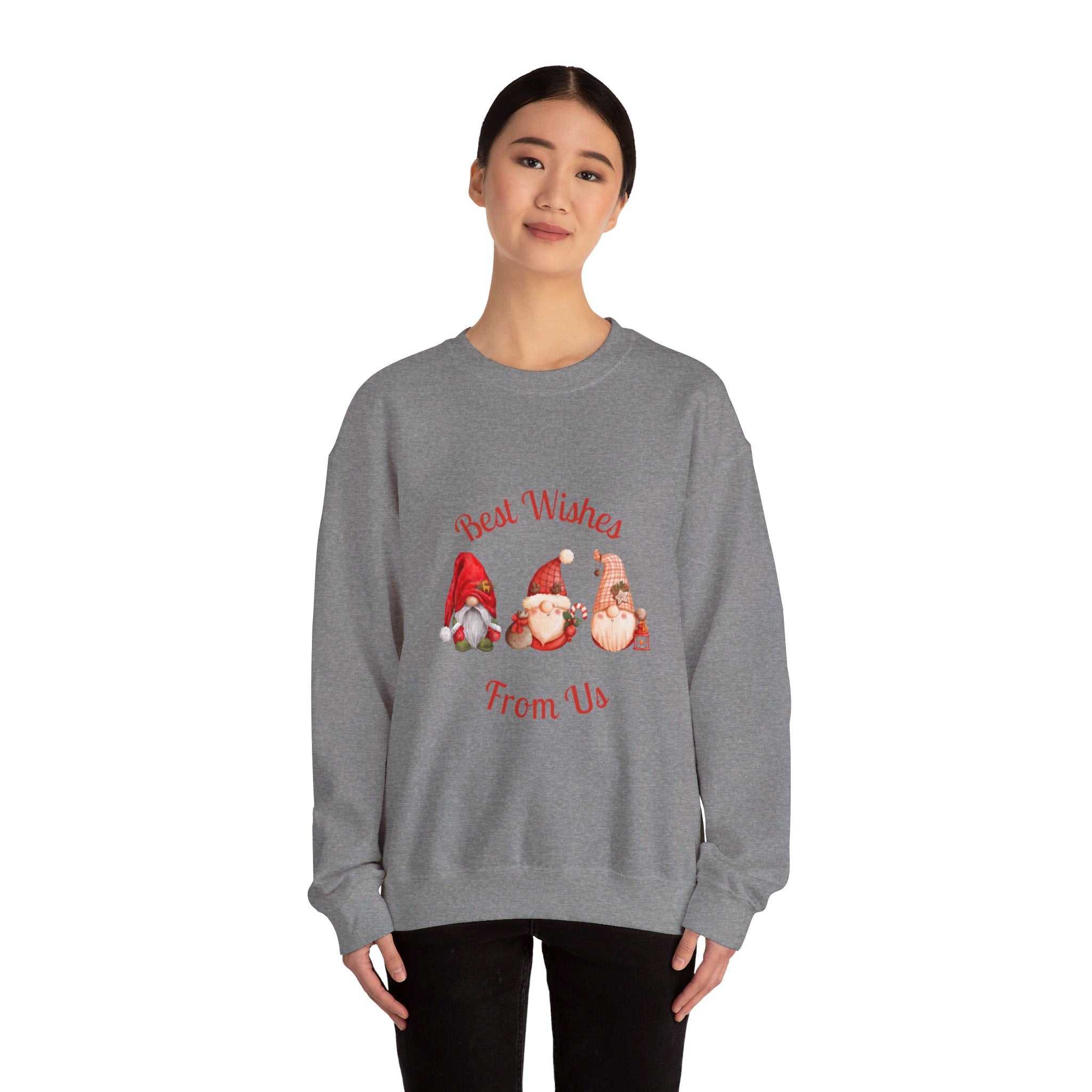 Gnome Best Wishes Unisex Heavy Blend™ Crewneck Sweatshirt