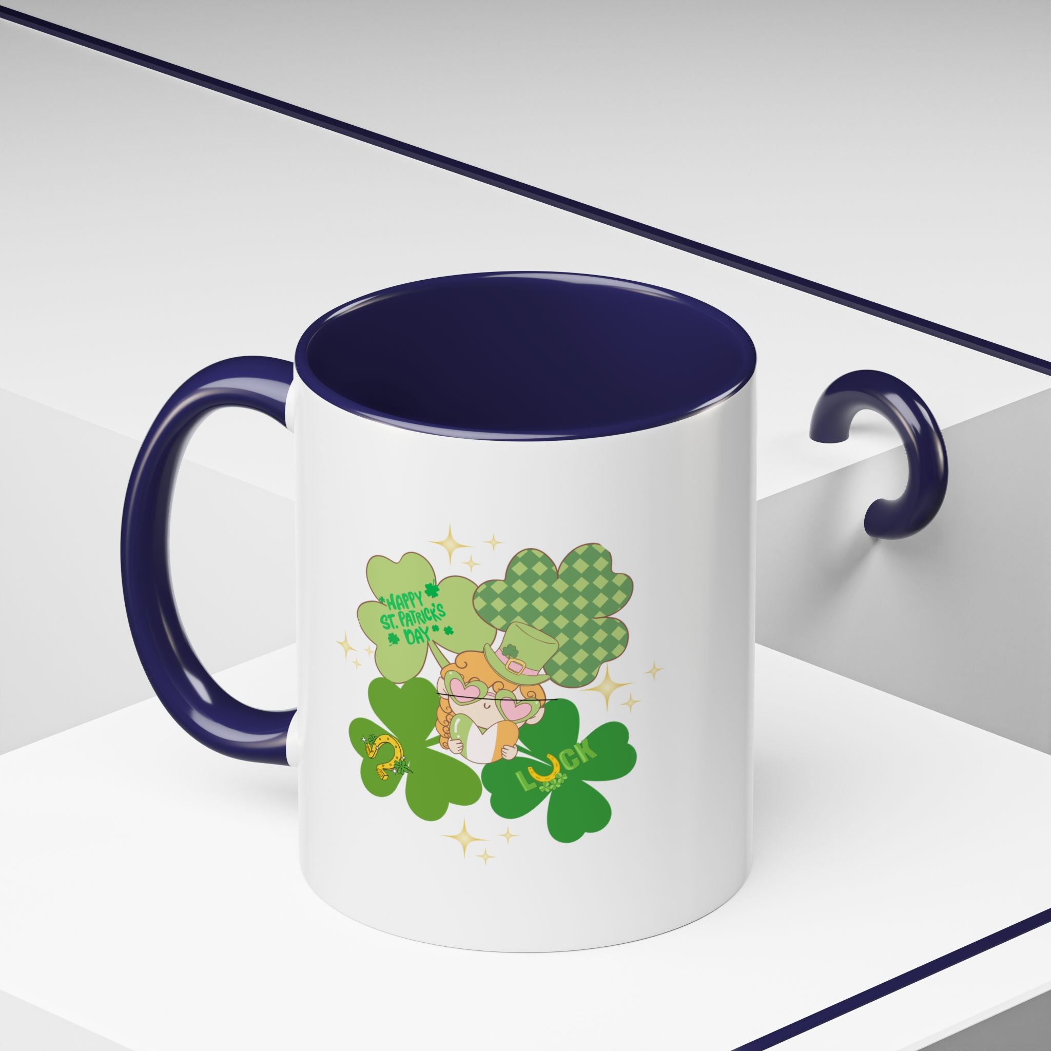 Retro St. Paddy's Day Accent Coffee Mug - 11oz & 15oz