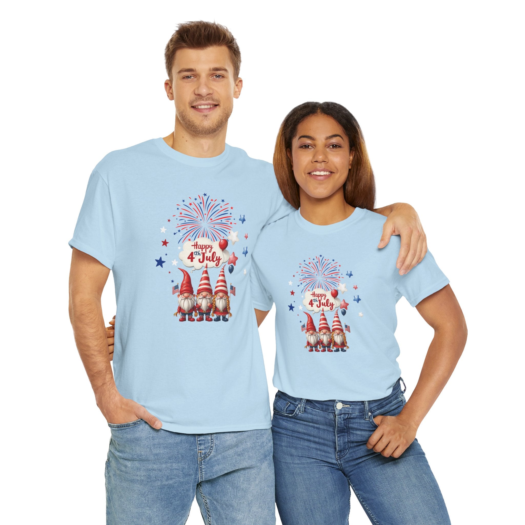 Gnome 4th of July Unisex Heavy Common Tee