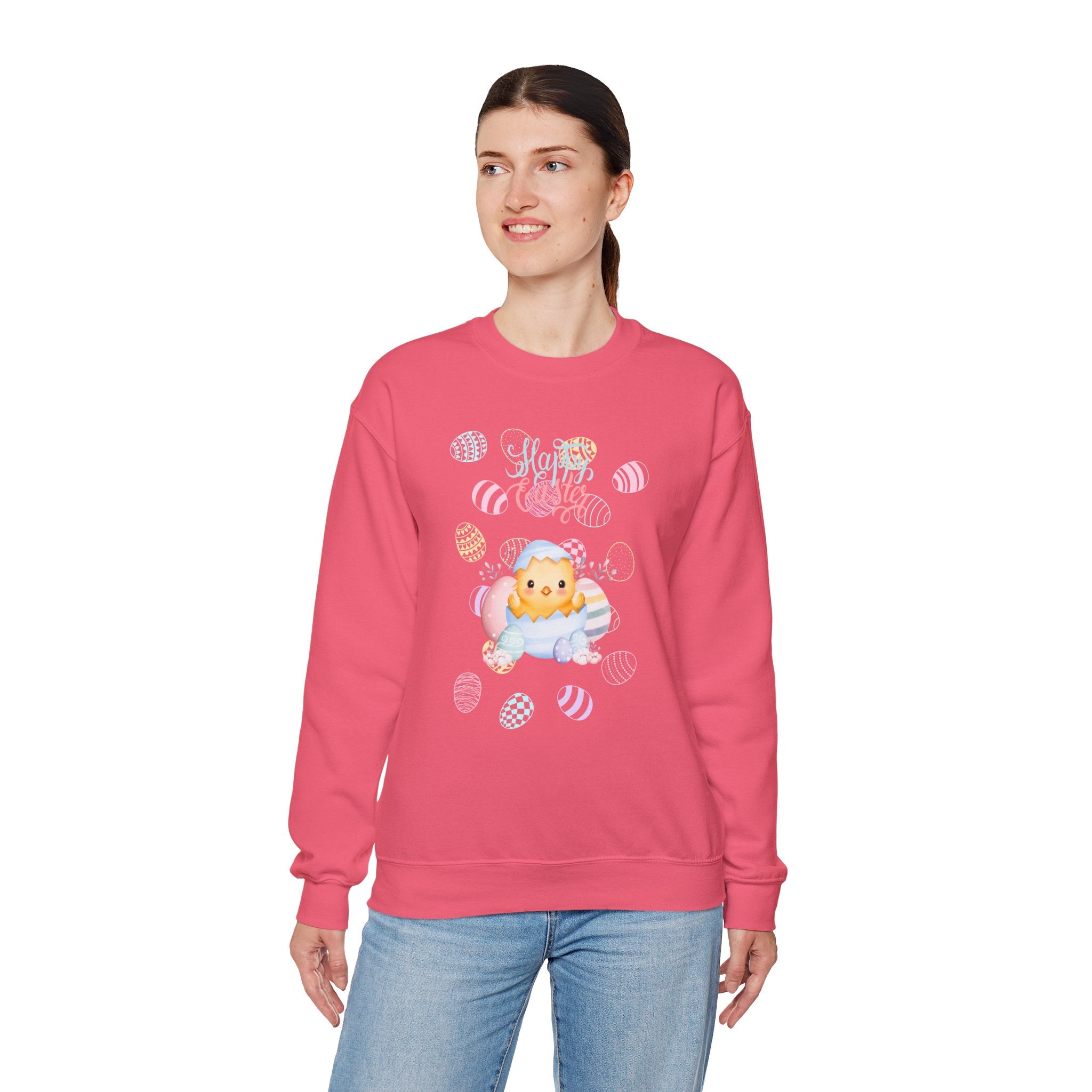 Chick Happy Easter Crewneck Sweatshirt - Unisex Heavy Blend™