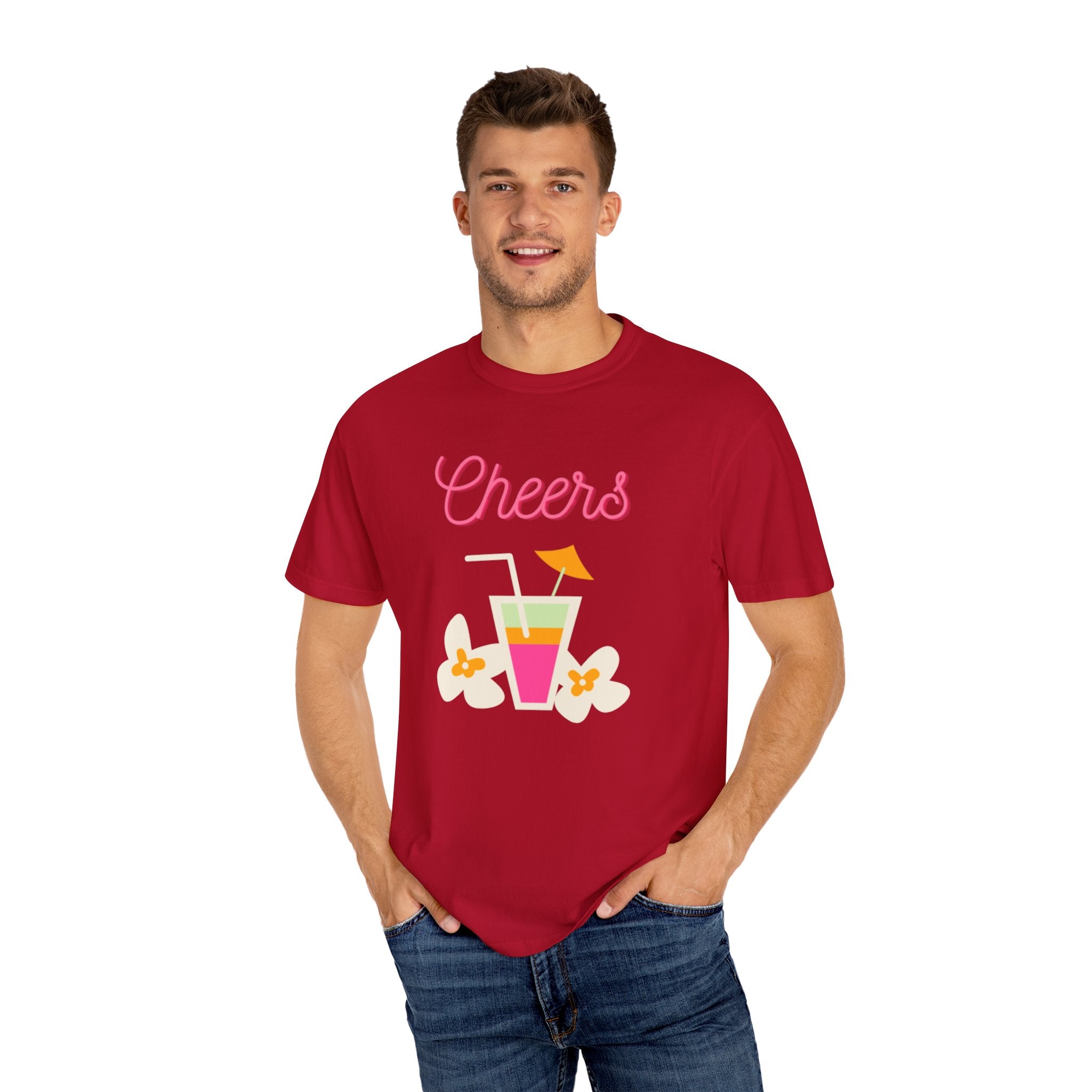 Cheers To Summer Unisex Garment-Dyed T-shirt