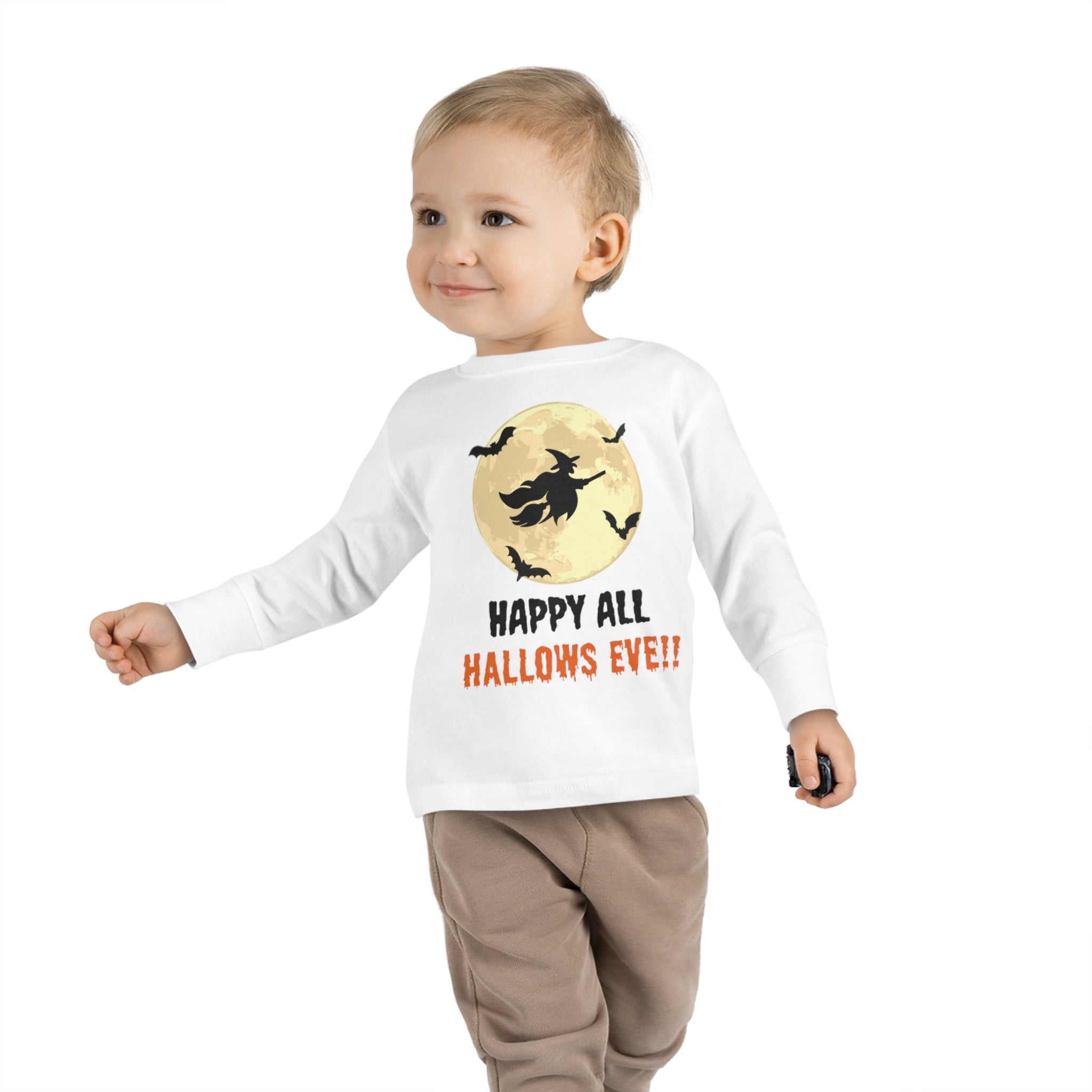Happy All Hallows Eve Toddler Long Sleeve Tee