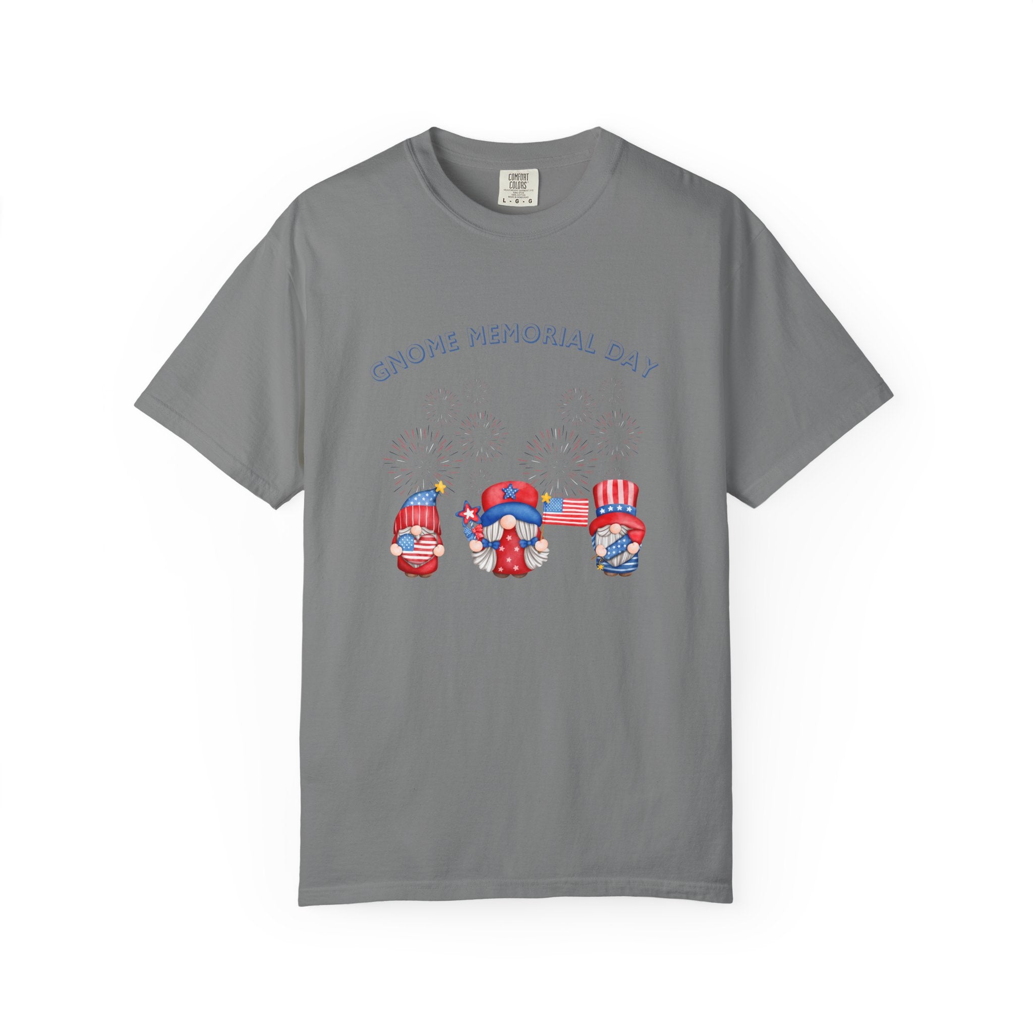 Gnome Memorial Day Unisex Garment-Dyed T-Shirt