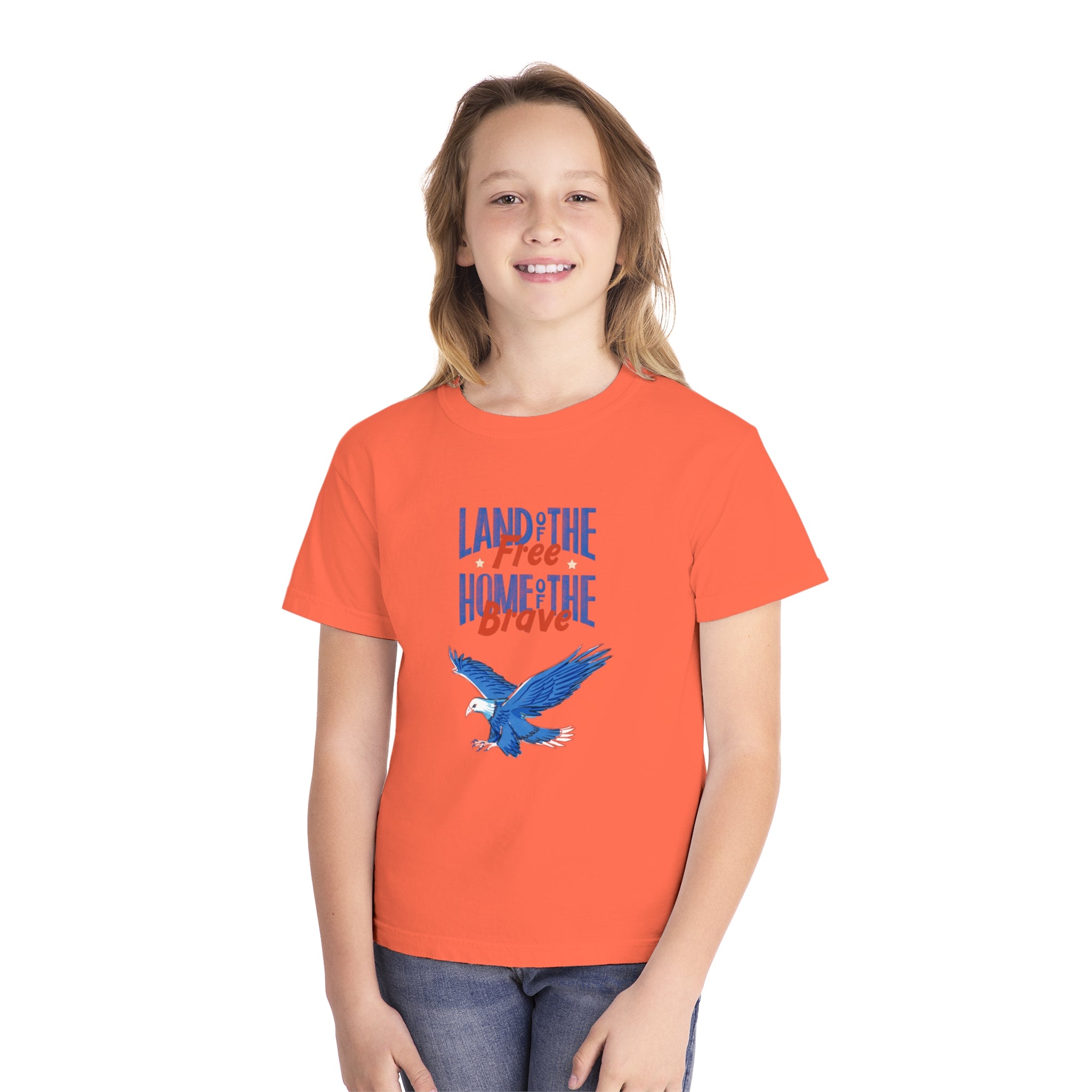 Land Of The Free Home Of The Brave Youth Midweight Tee