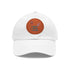 Best Dad Ever Hat with Leather Patch (Round)