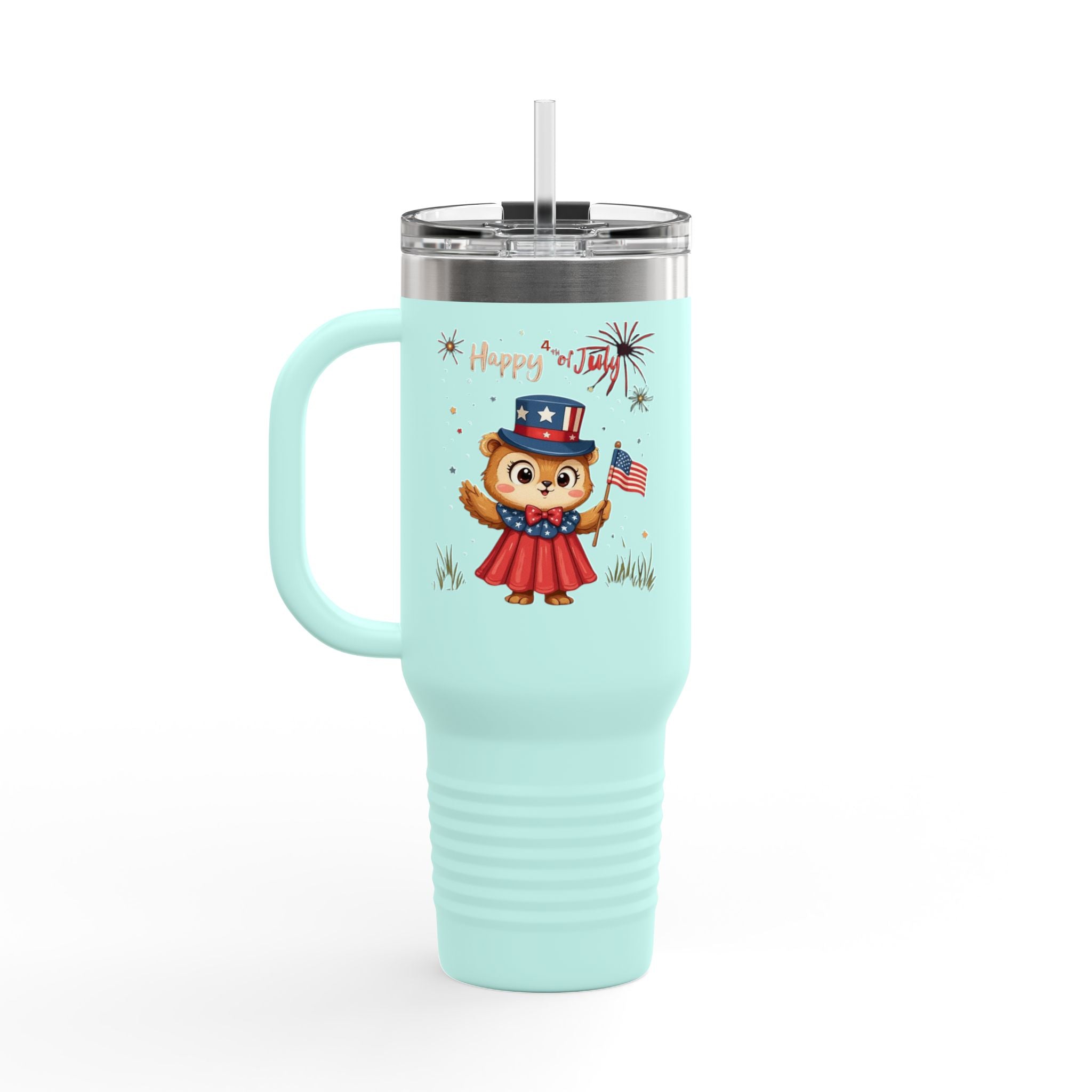Happy Independence Day  Insulated Travel Mug, 40oz