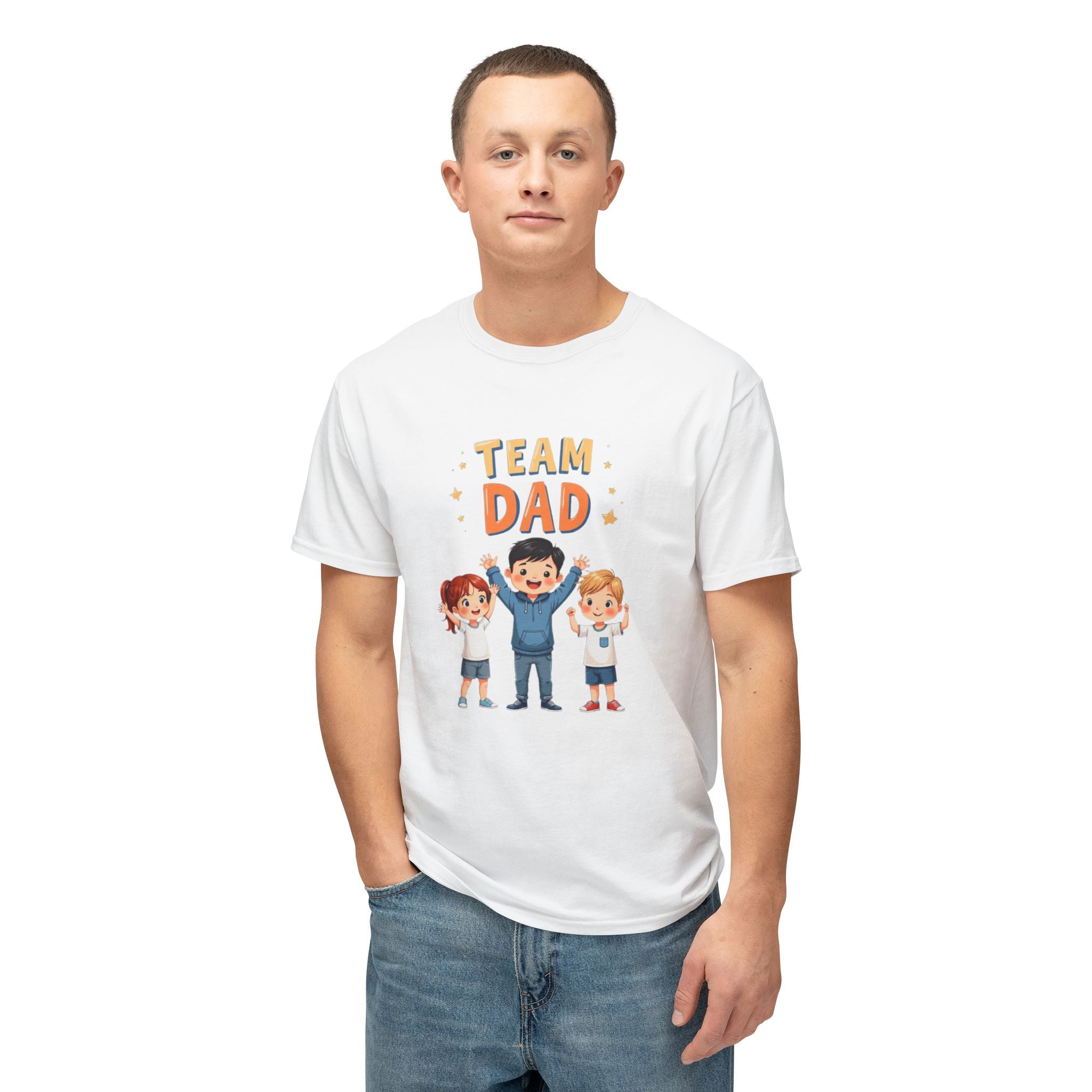 Team Dad Unisex HD Cotton T-shirt, Father’s Day Gift