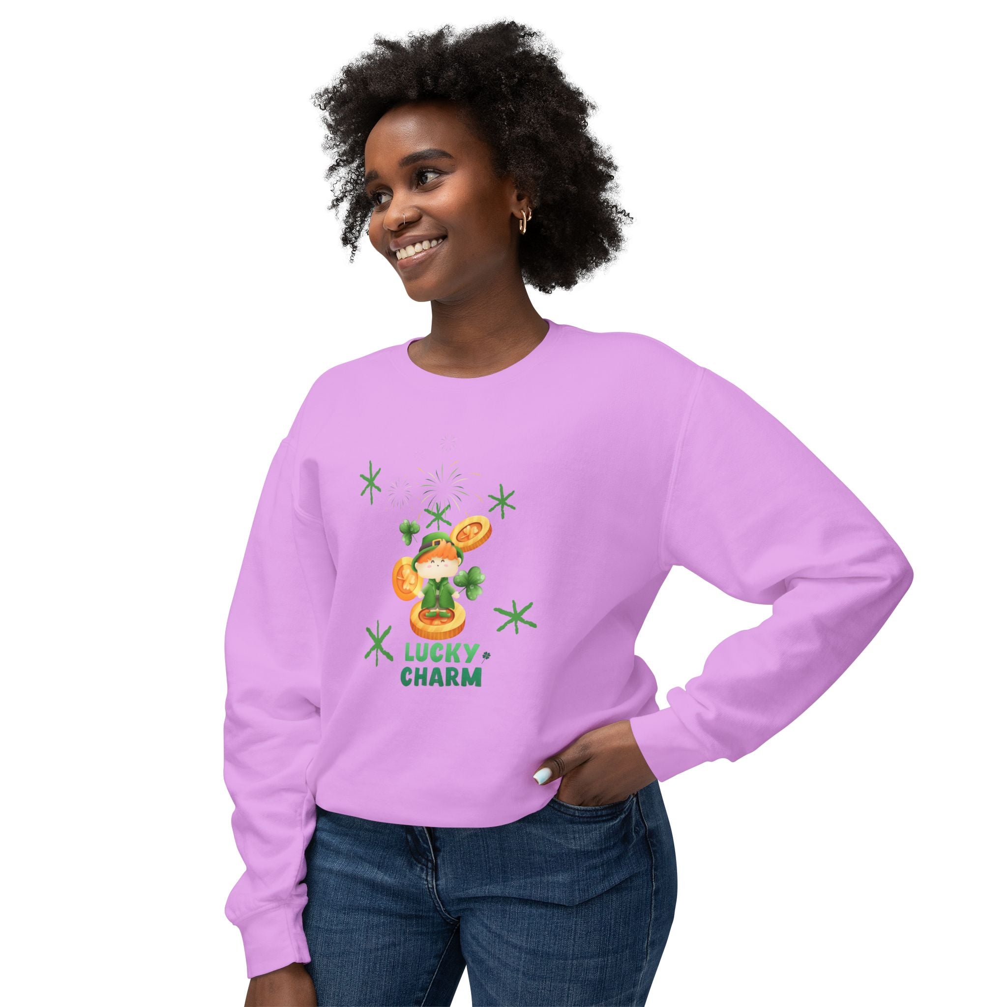 Lucky Charm Unisex Lightweight Crewneck Sweatshirt