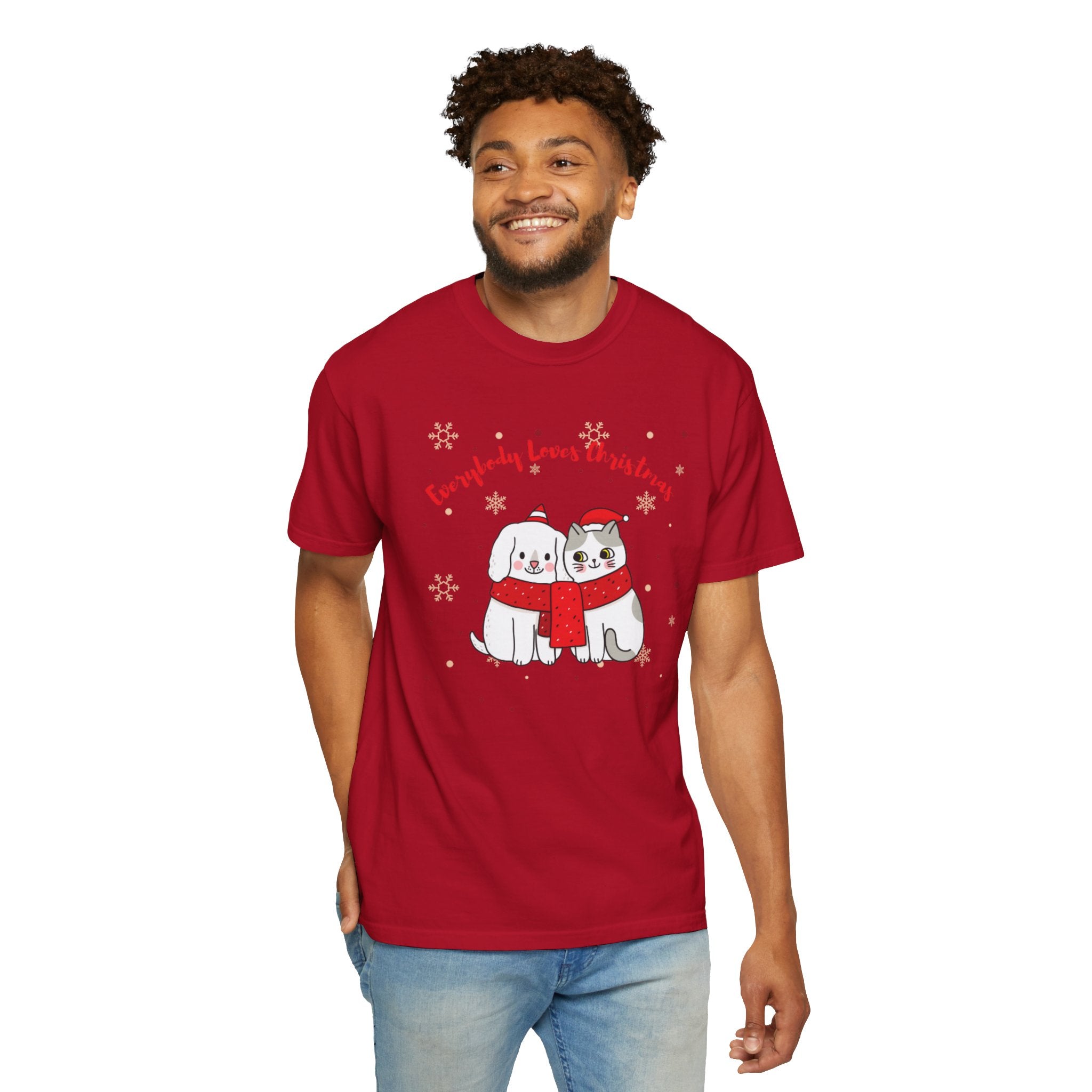 Everybody Loves Christmas Unisex Garment-Dyed T-shirt