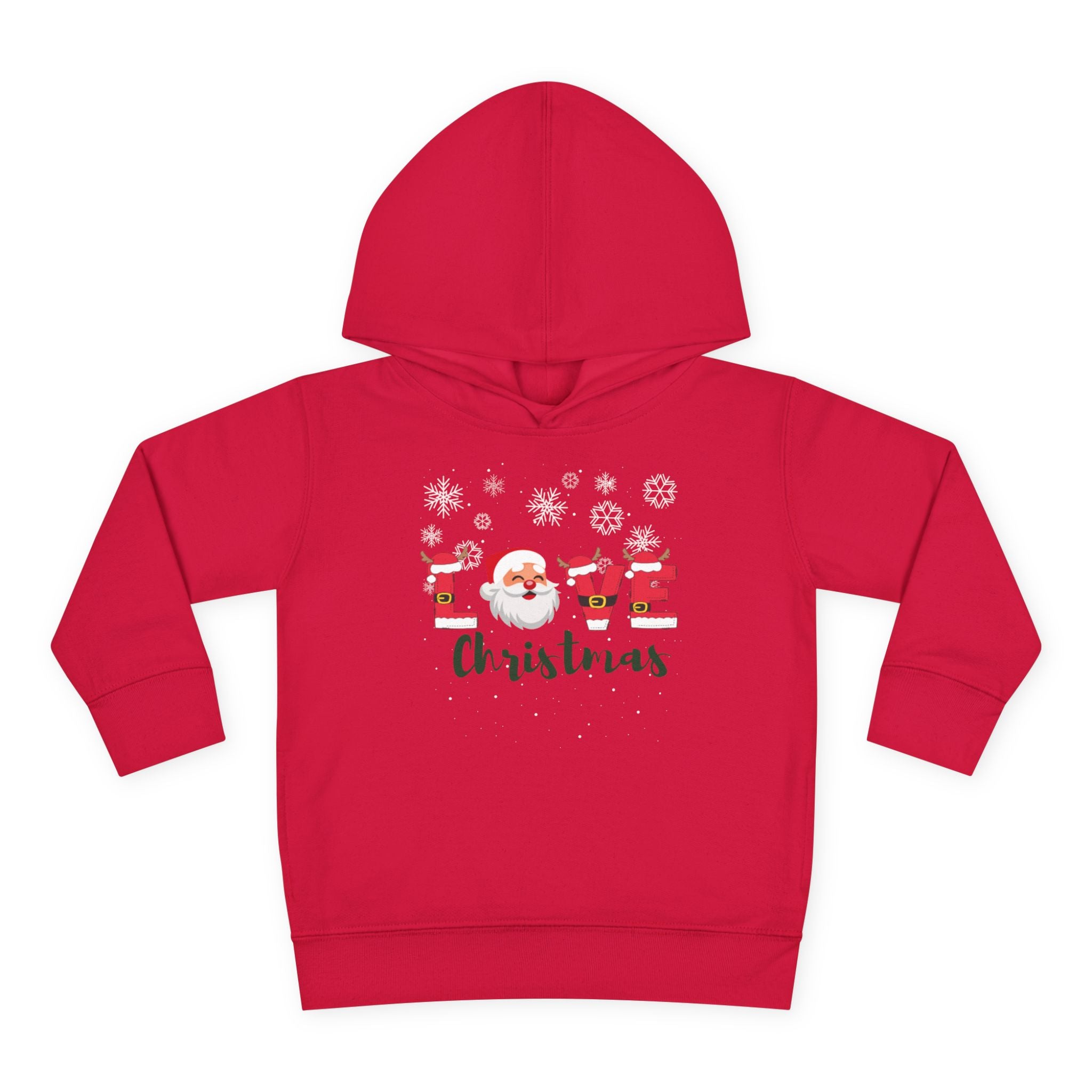 Santa Claus Loves Christmas Toddler Pullover Fleece Hoodie