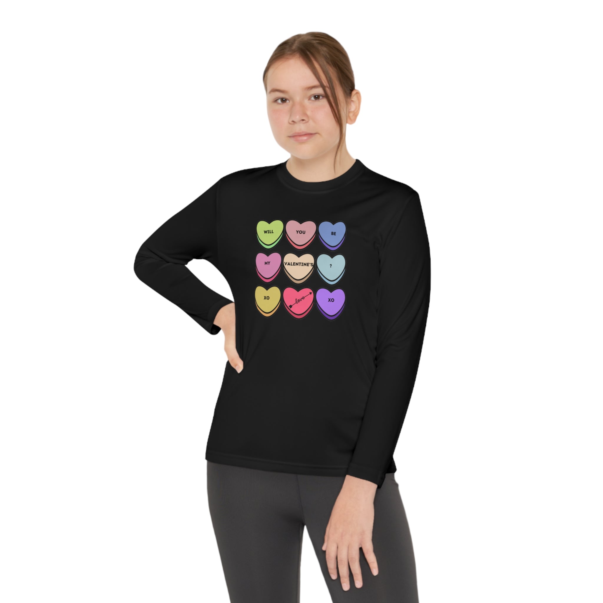 Will You Be My Valentine? Youth Long Sleeve Competitor Tee