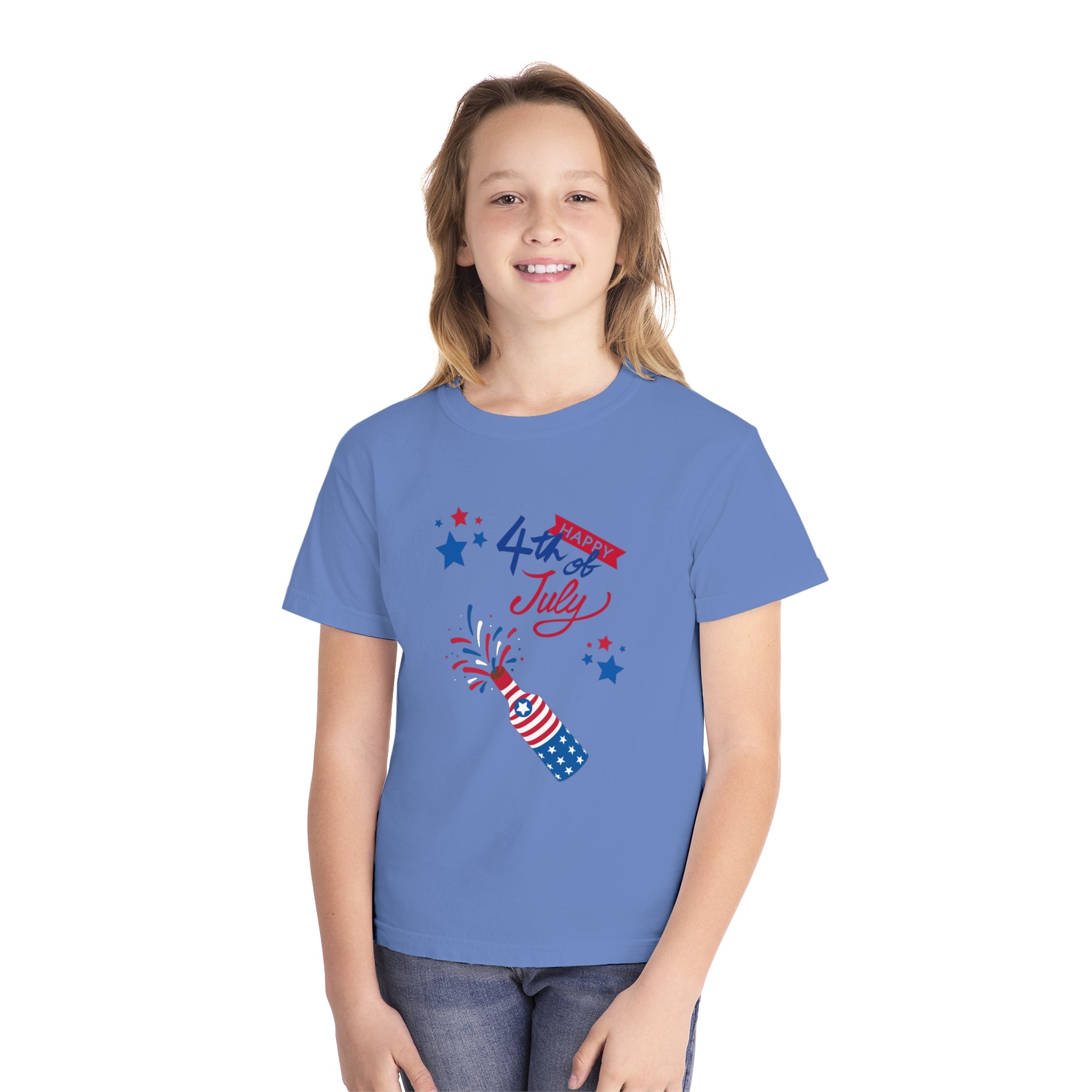 Happy 4th Of July Celebration Youth Midweight Tee