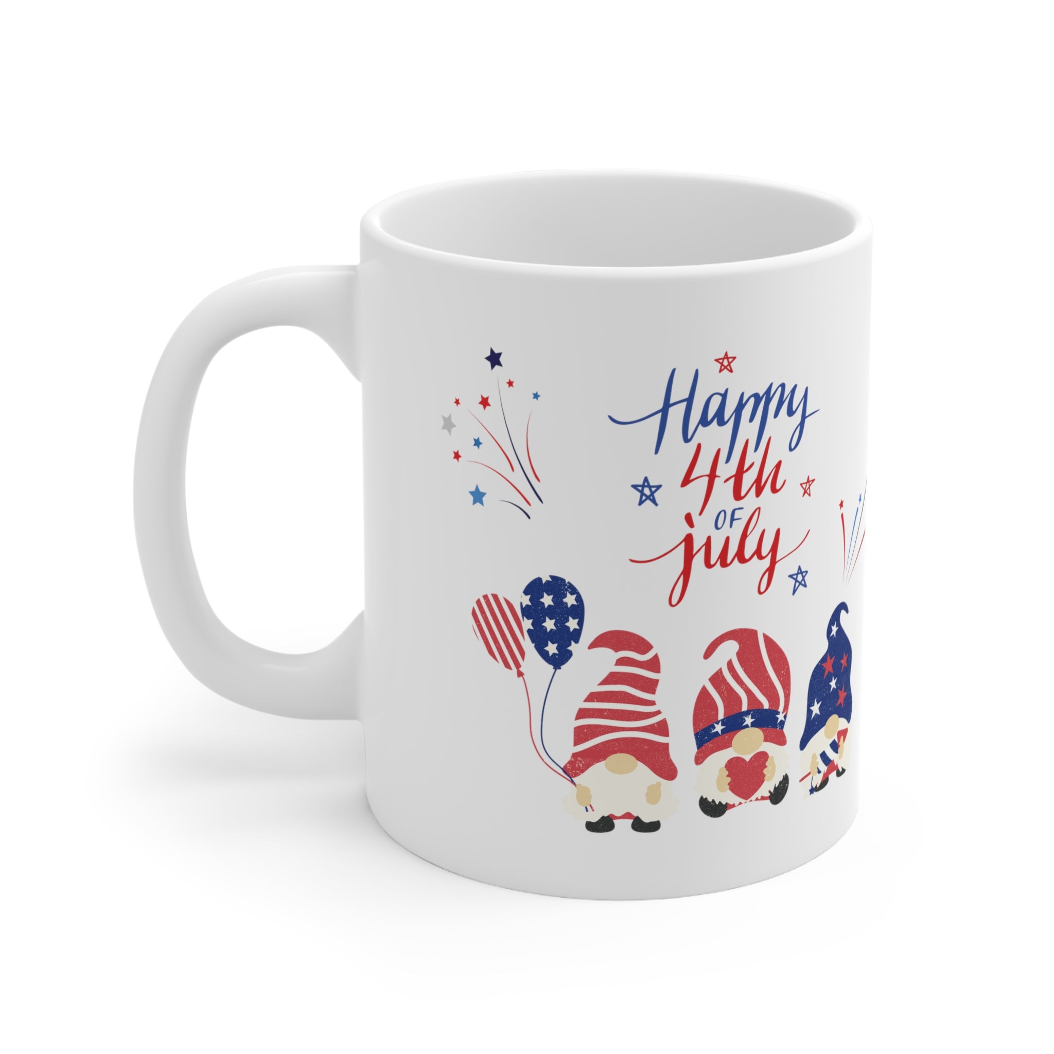Happy 4th Of July Gnome Ceramic Mug 11oz