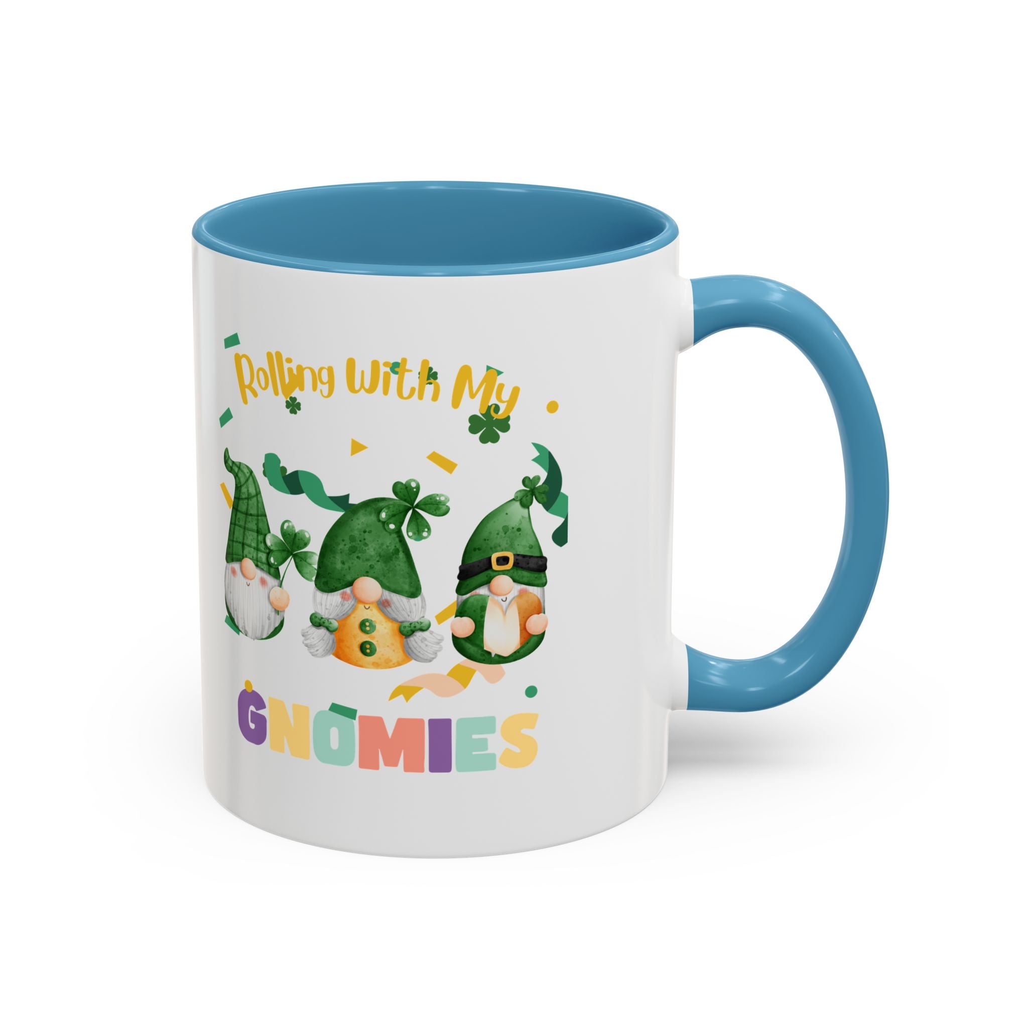 Rolling With My Gnomies Accent Coffee Mug - Fun St. Patrick's Day Gift