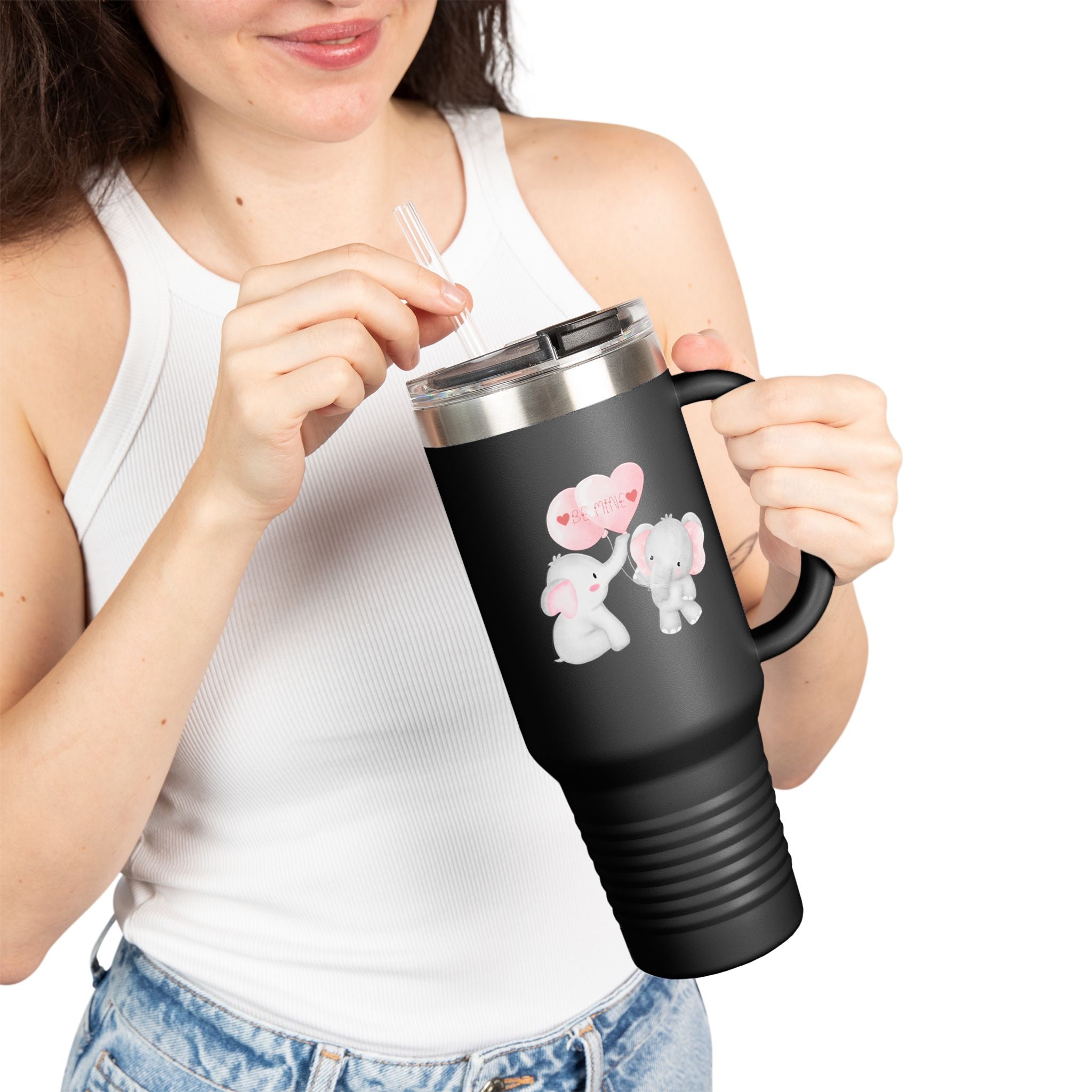 Be Mine Love  Insulated Travel Mug - 40oz - Perfect for Kids & Animal Lovers