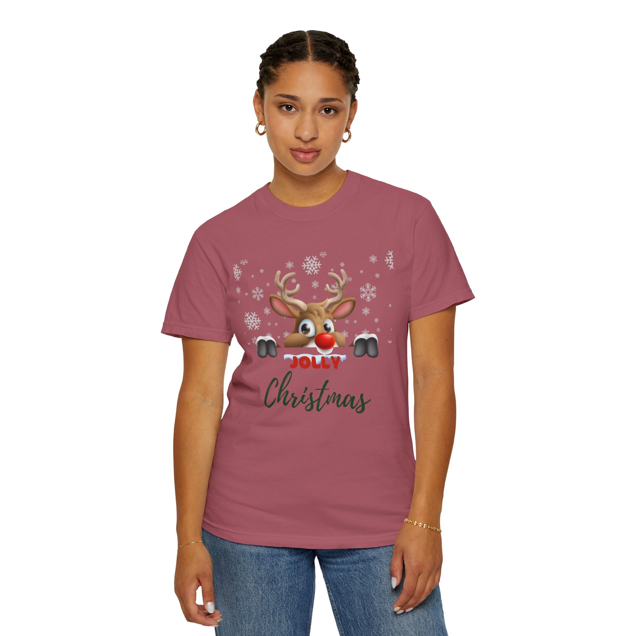 Jolly Christmas Unisex Garment-Dyed T-shirt