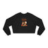 Happy Thanksgiving Women's Cropped Fleece Pullover