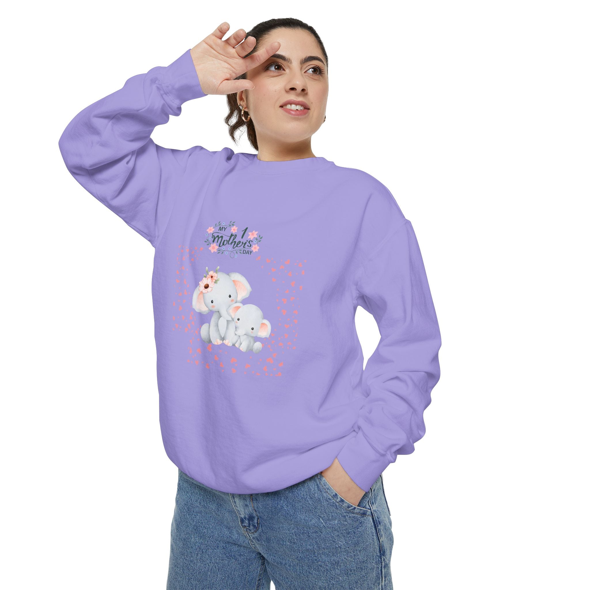 My 1st Mother's Day Sweatshirt Unisex Garment-Dyed