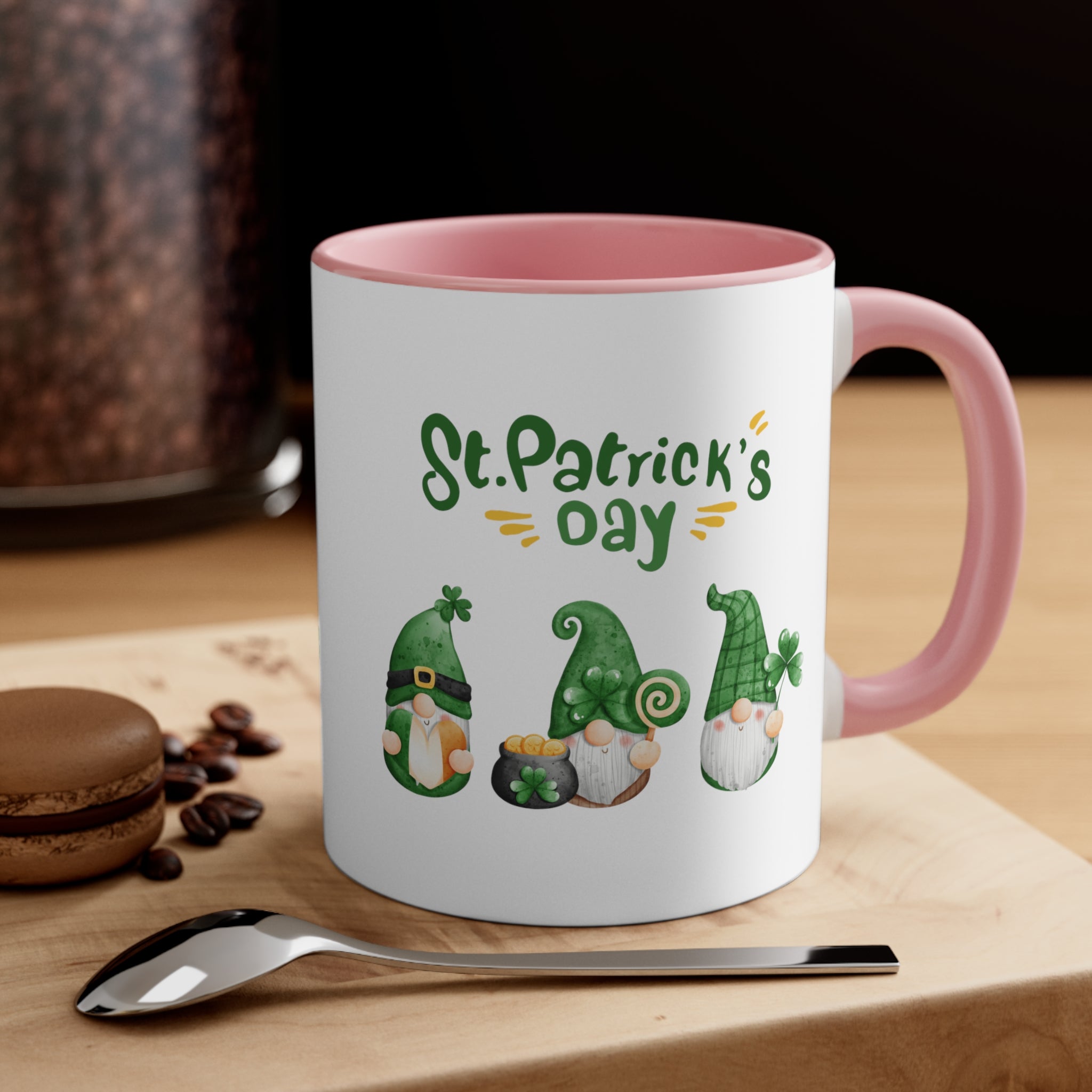 St Patty's Day Gnome Accent Coffee Mug, 11oz
