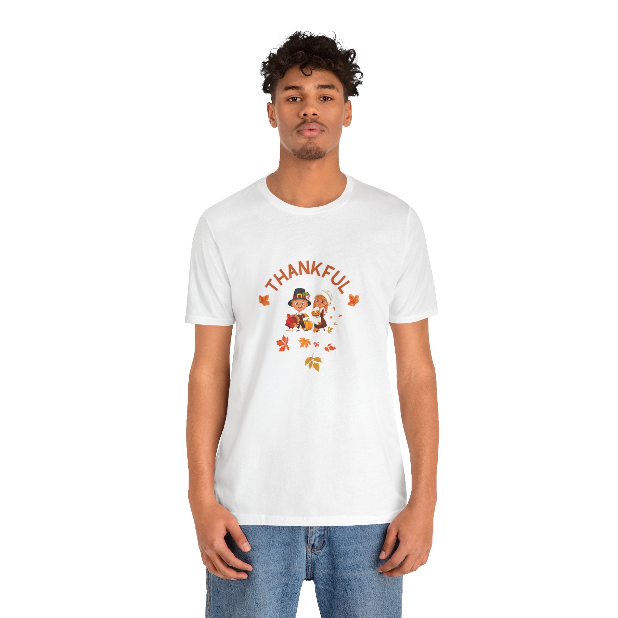 Pilgrims Turkey Day Unisex Jersey Short Sleeve Tee