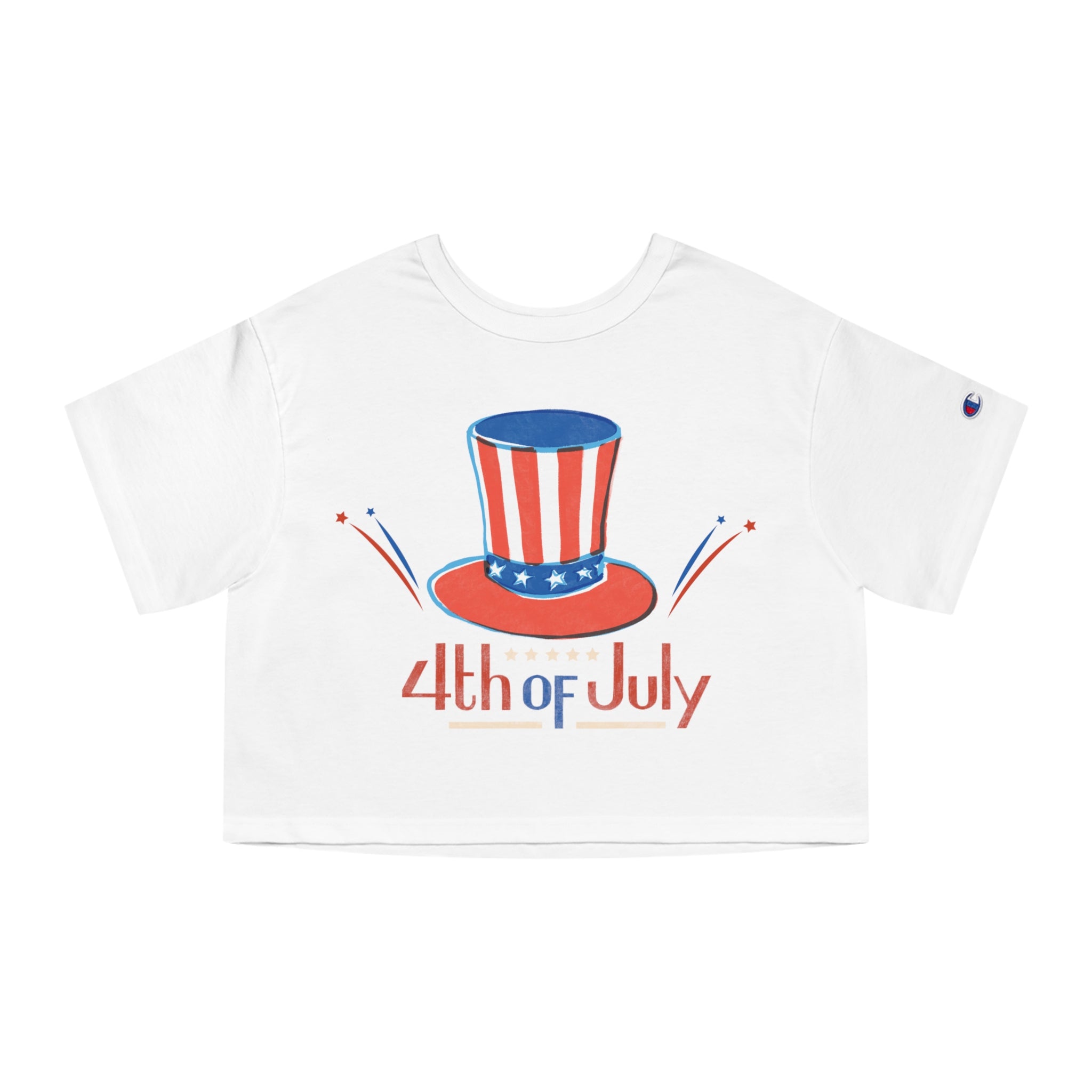 4th Of July Champion Women's Heritage Cropped T-Shirt